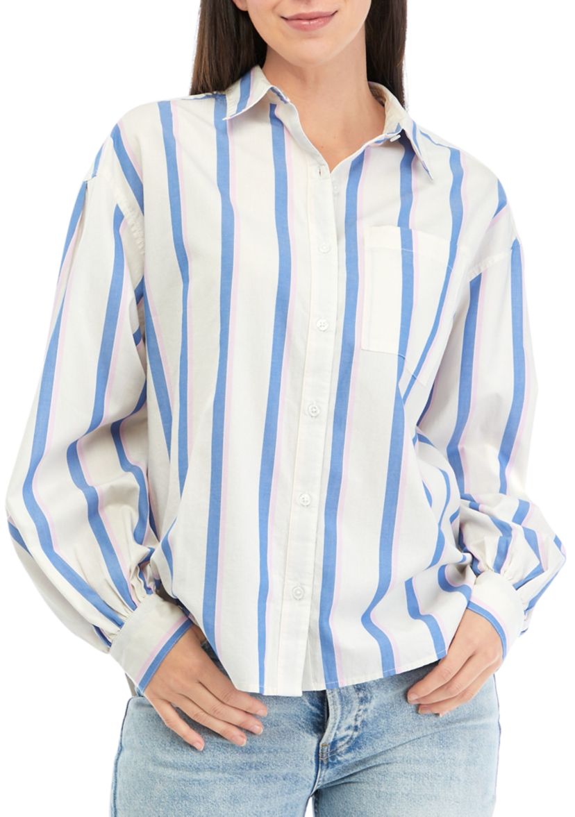 Womens Patch Pocket Button Down Shirt