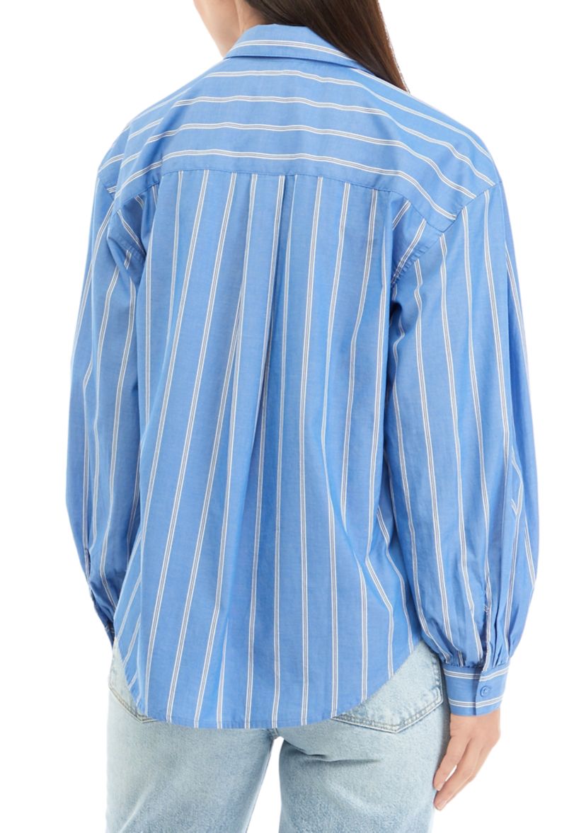 Womens Patch Pocket Button Down Shirt