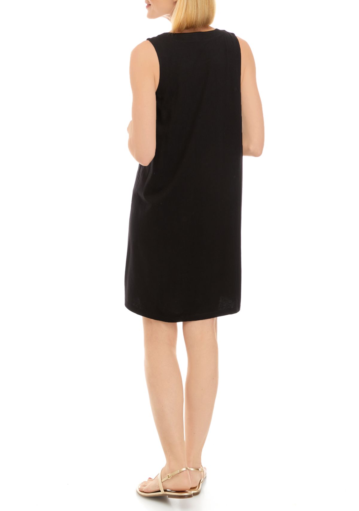 Womens Embroidered Yoke Dress