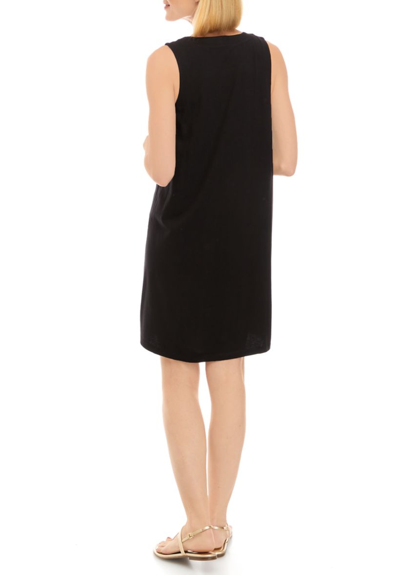 Womens Embroidered Yoke Dress
