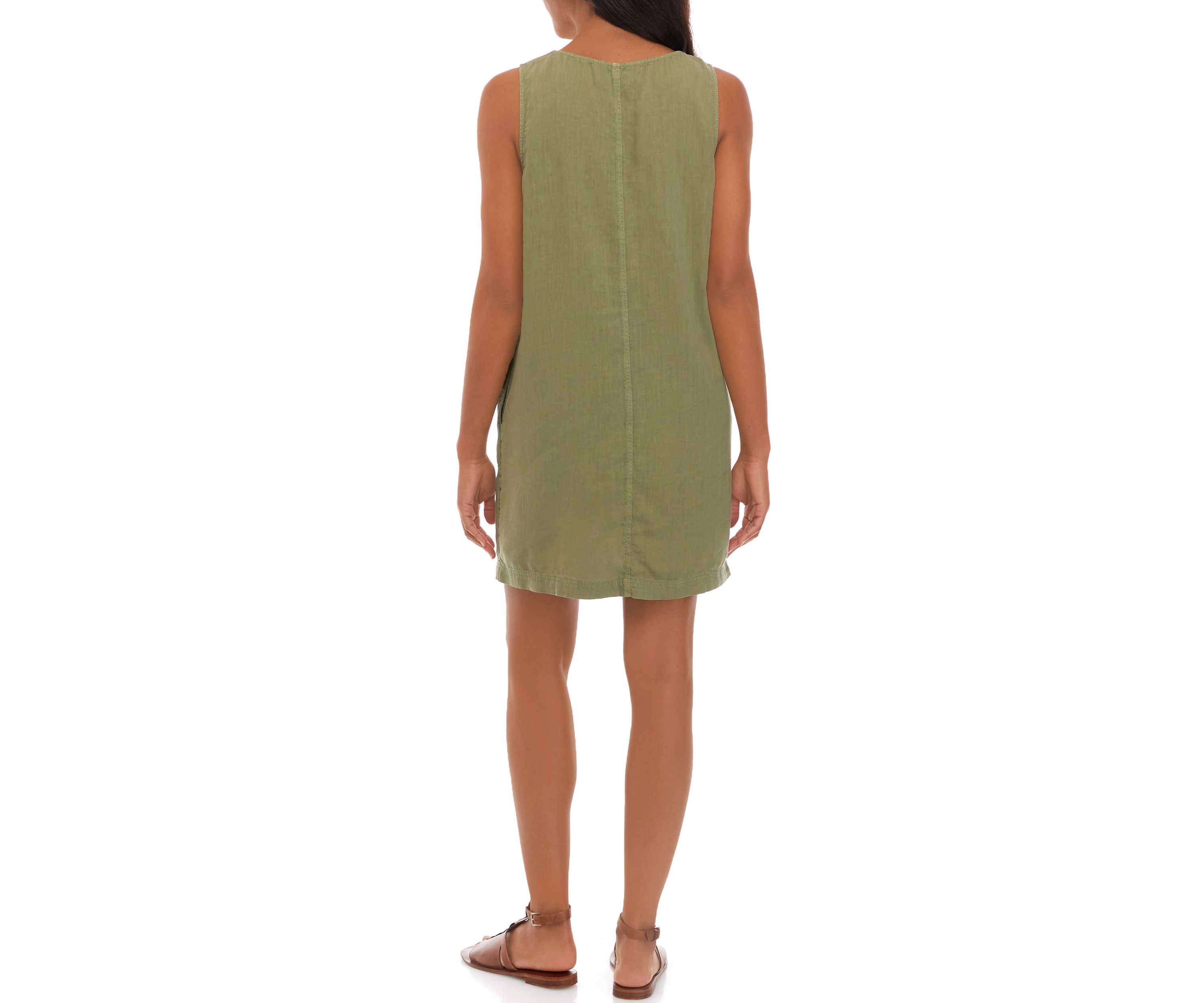 Womens Button Front Tank Dress