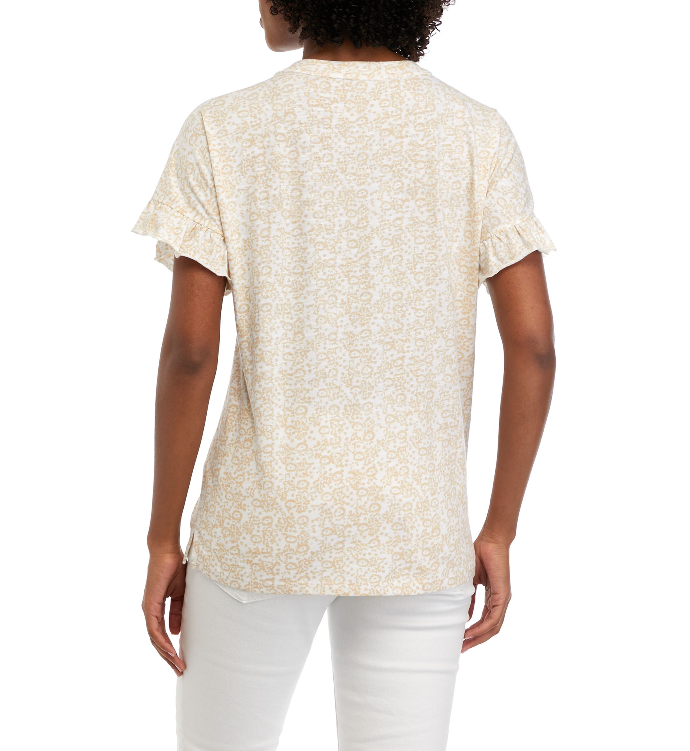 Womens Ruffle Sleeve T-Shirt