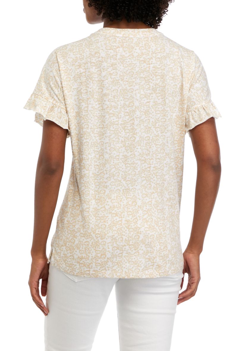 Womens Ruffle Sleeve T-Shirt