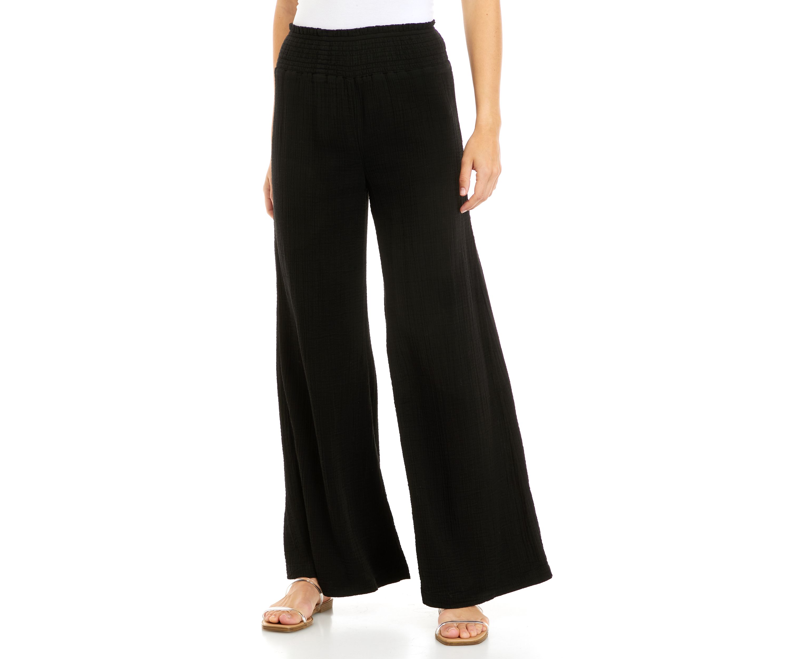Womens Smocked Waist Pants