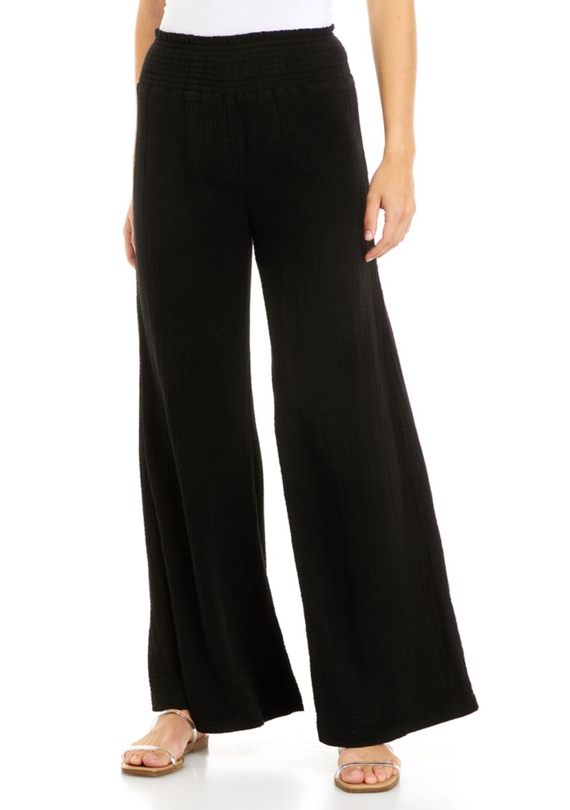 Womens Smocked Waist Pants