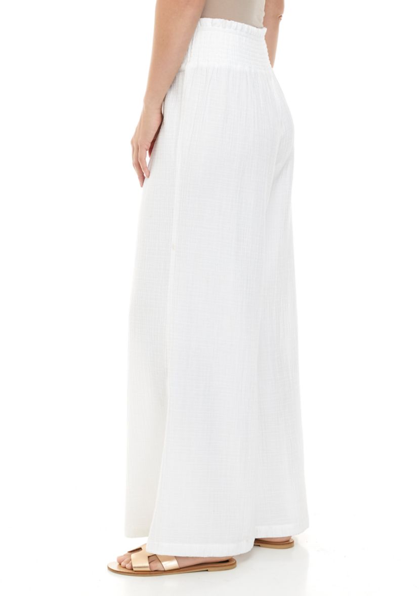 Womens Smocked Waist Heavyweight Pants