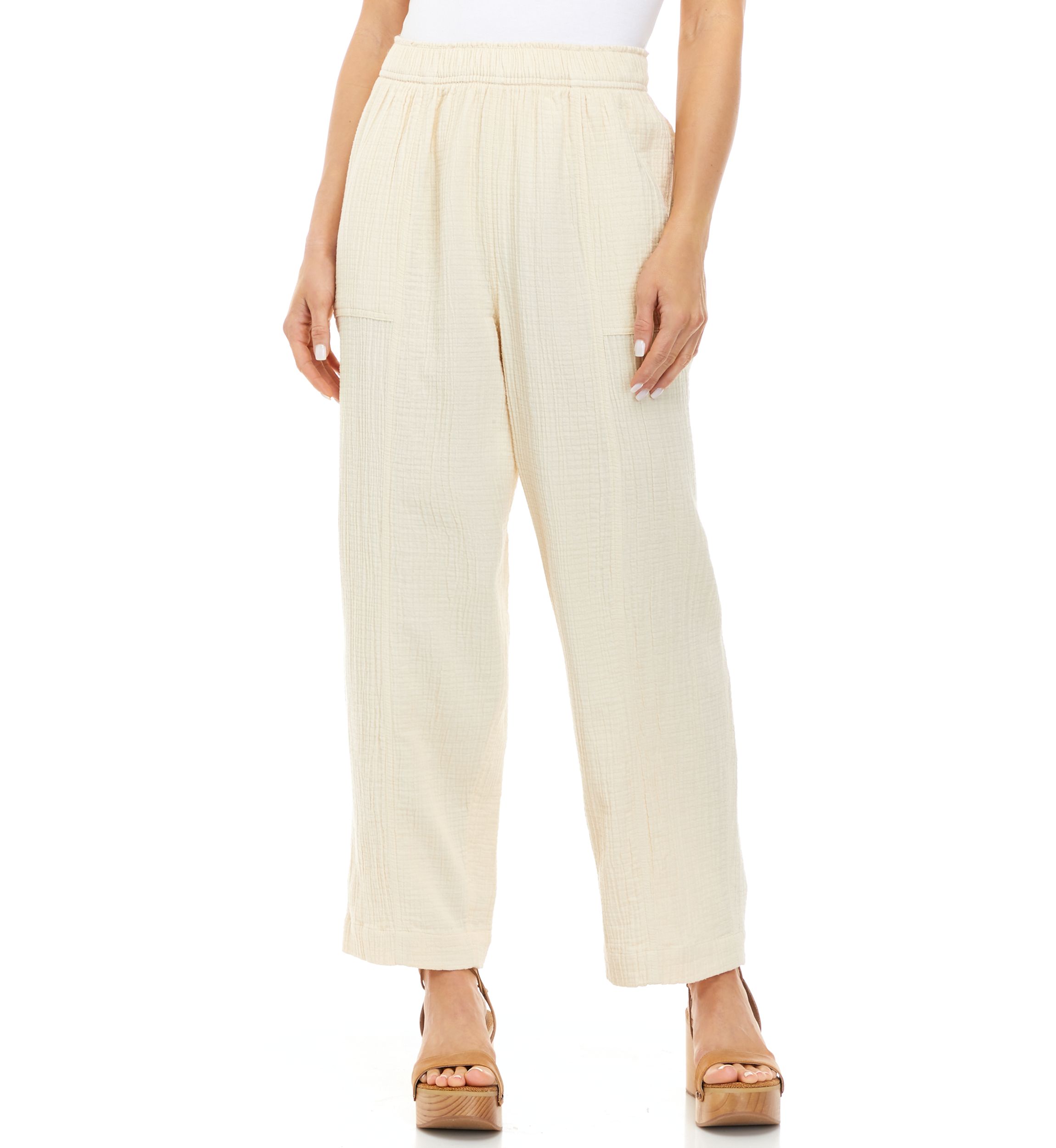 Womens Pull On Ankle Heavyweight Pants