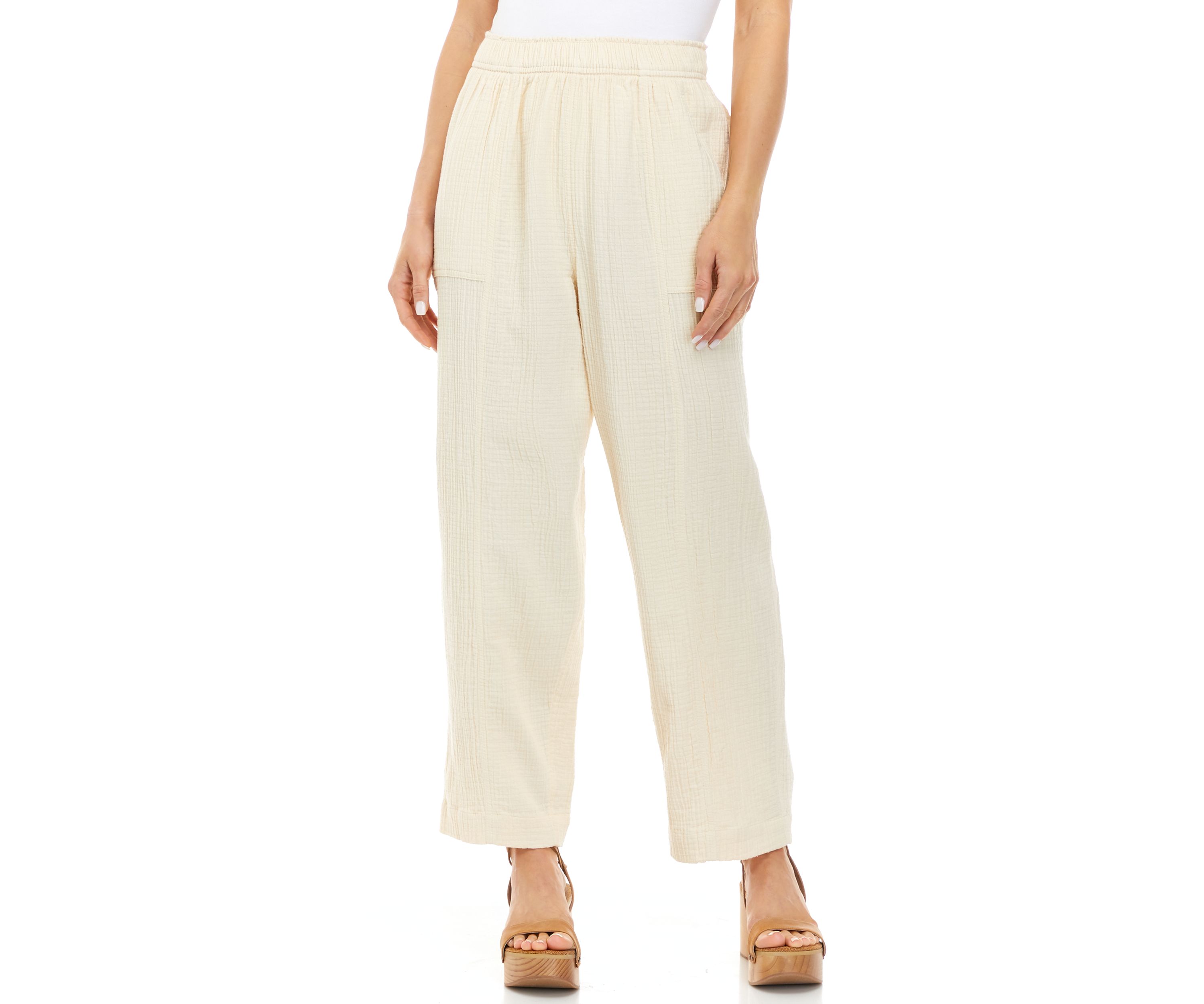 Womens Pull On Ankle Heavyweight Pants