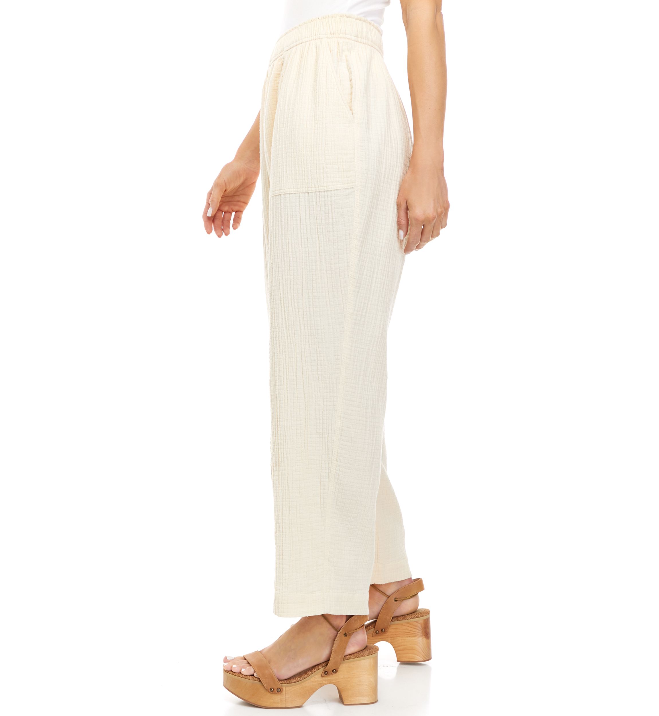 Womens Pull On Ankle Heavyweight Pants