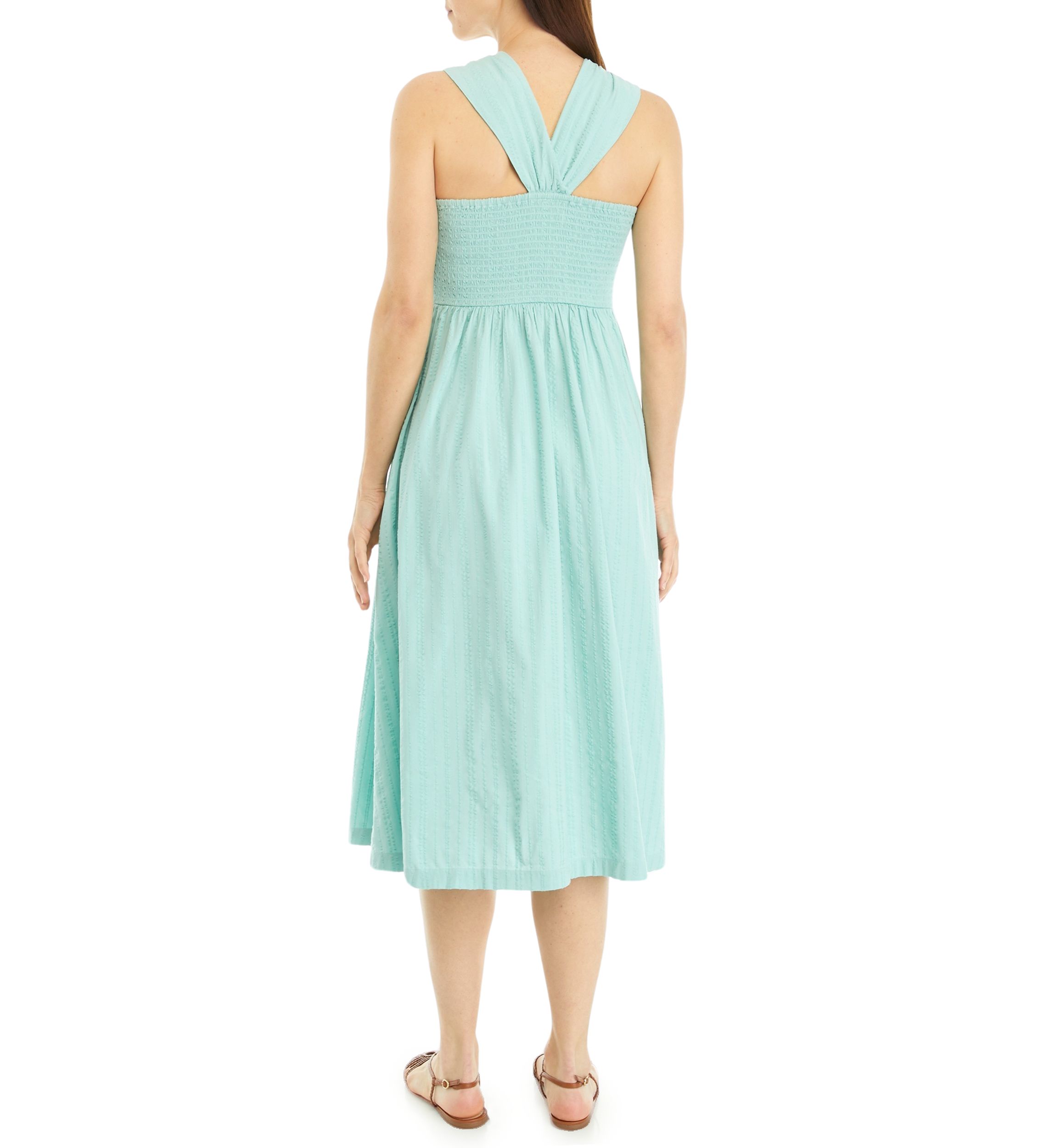 Womens Halter Midi Dress