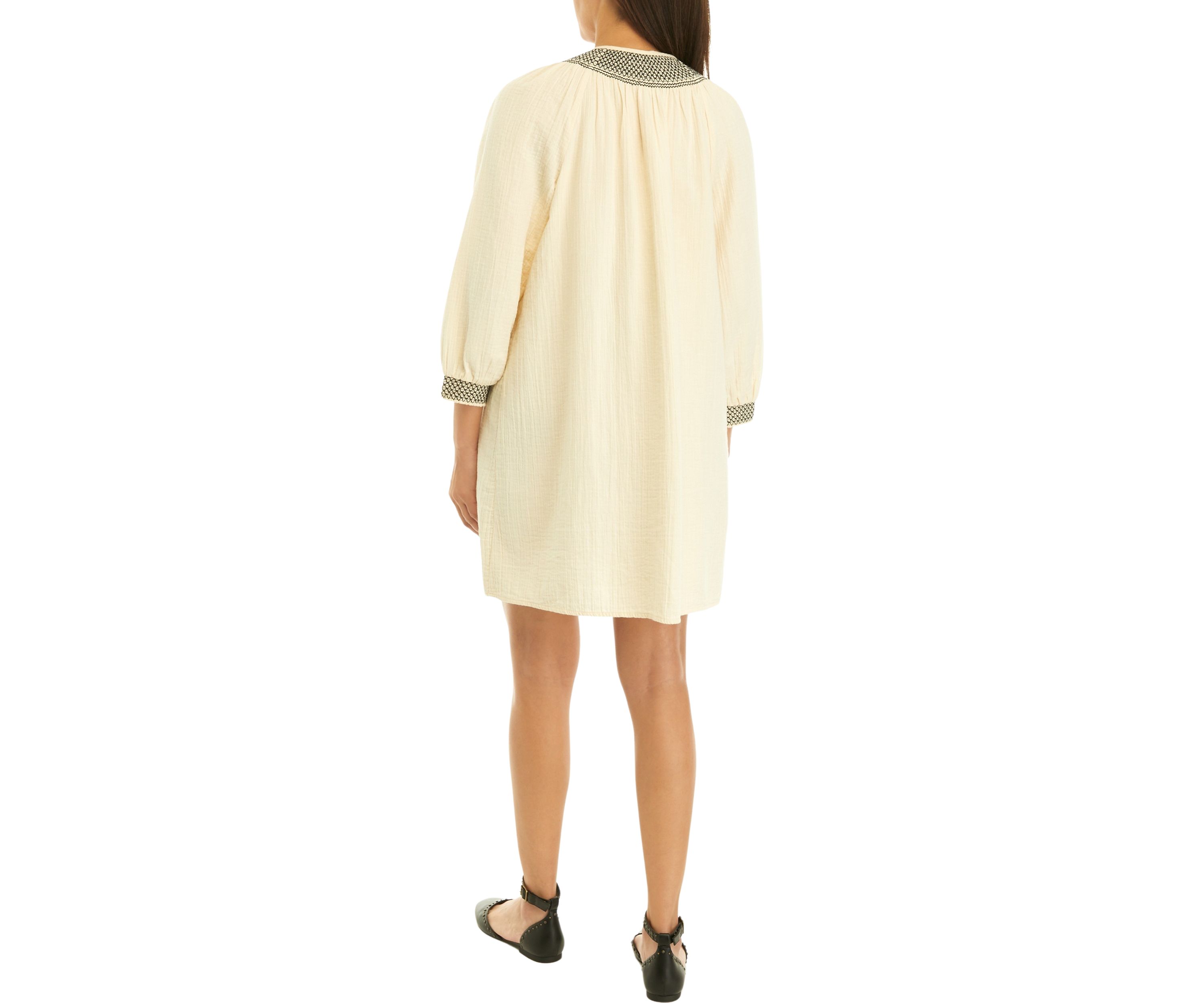 Womens Gauze Flutter Sleeve Midi Dress