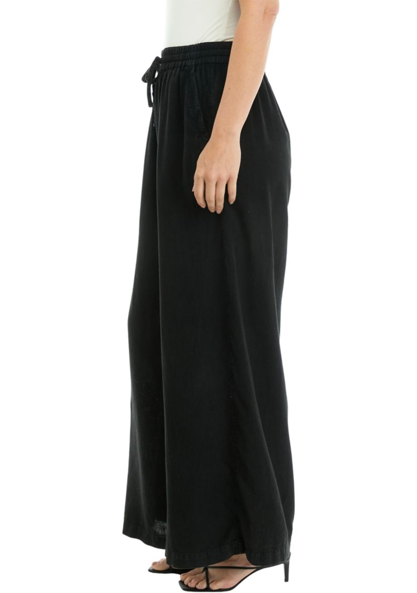 Womens Linen Blend Palazzo Pants