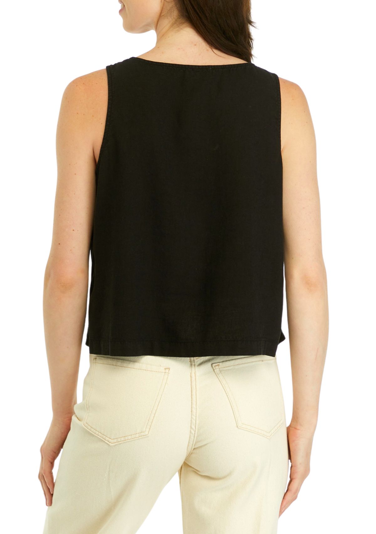Womens Button Front Tank Top