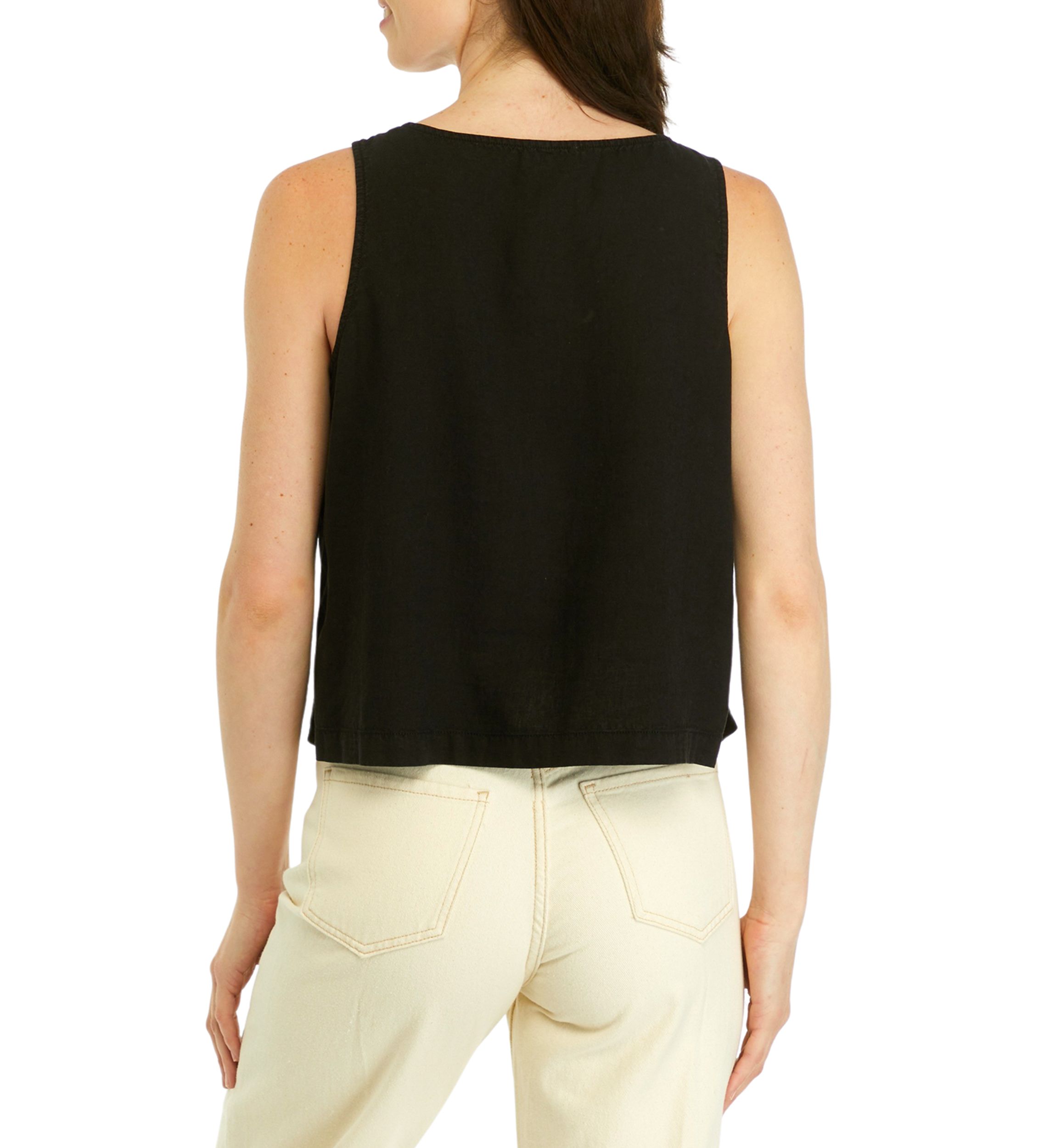 Womens Button Front Tank Top