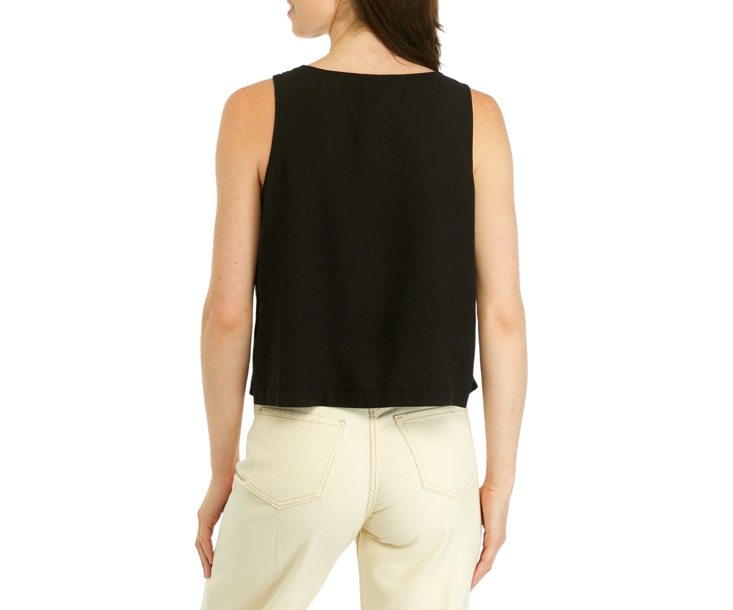 Womens Button Front Tank Top