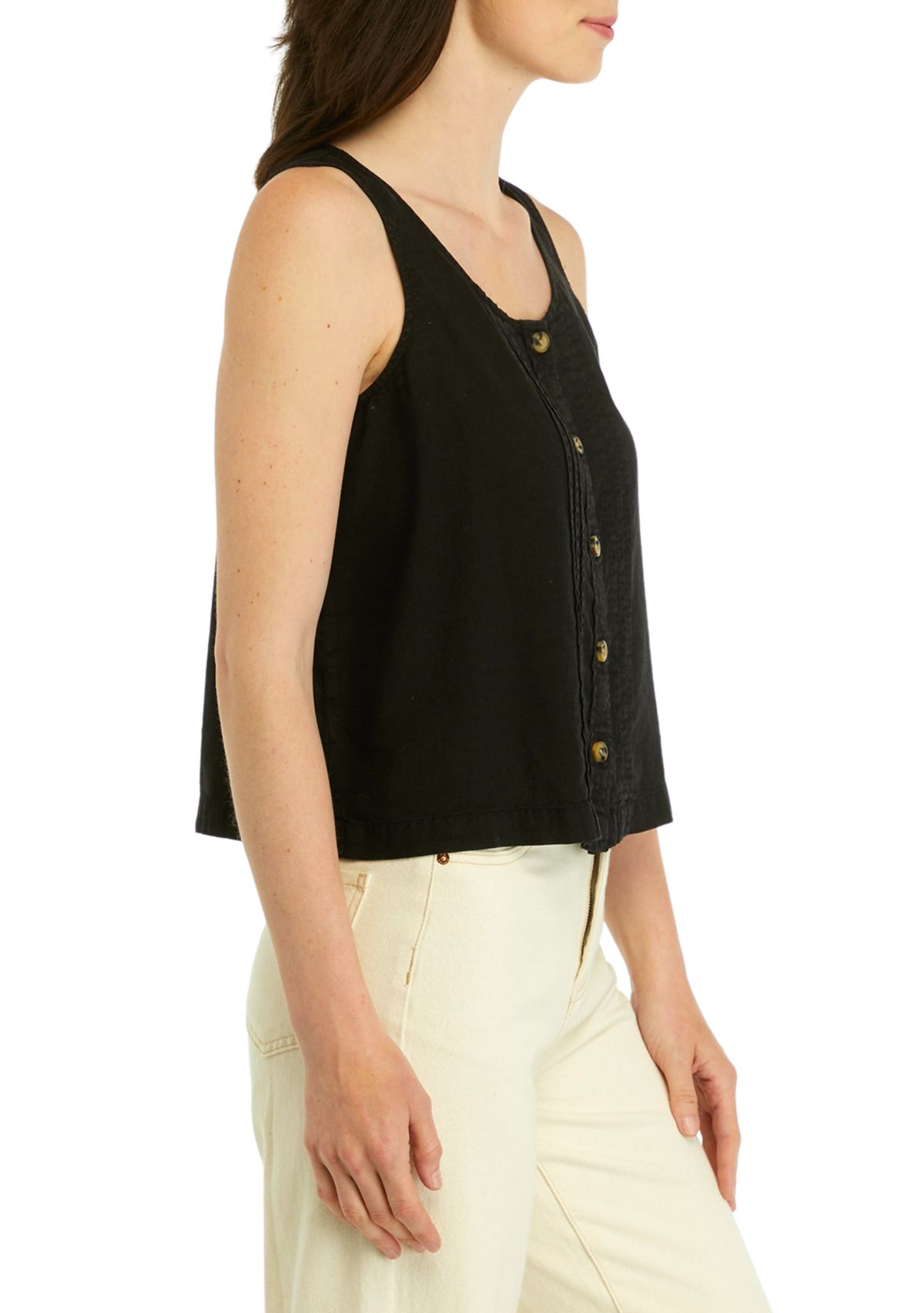Womens Button Front Tank Top