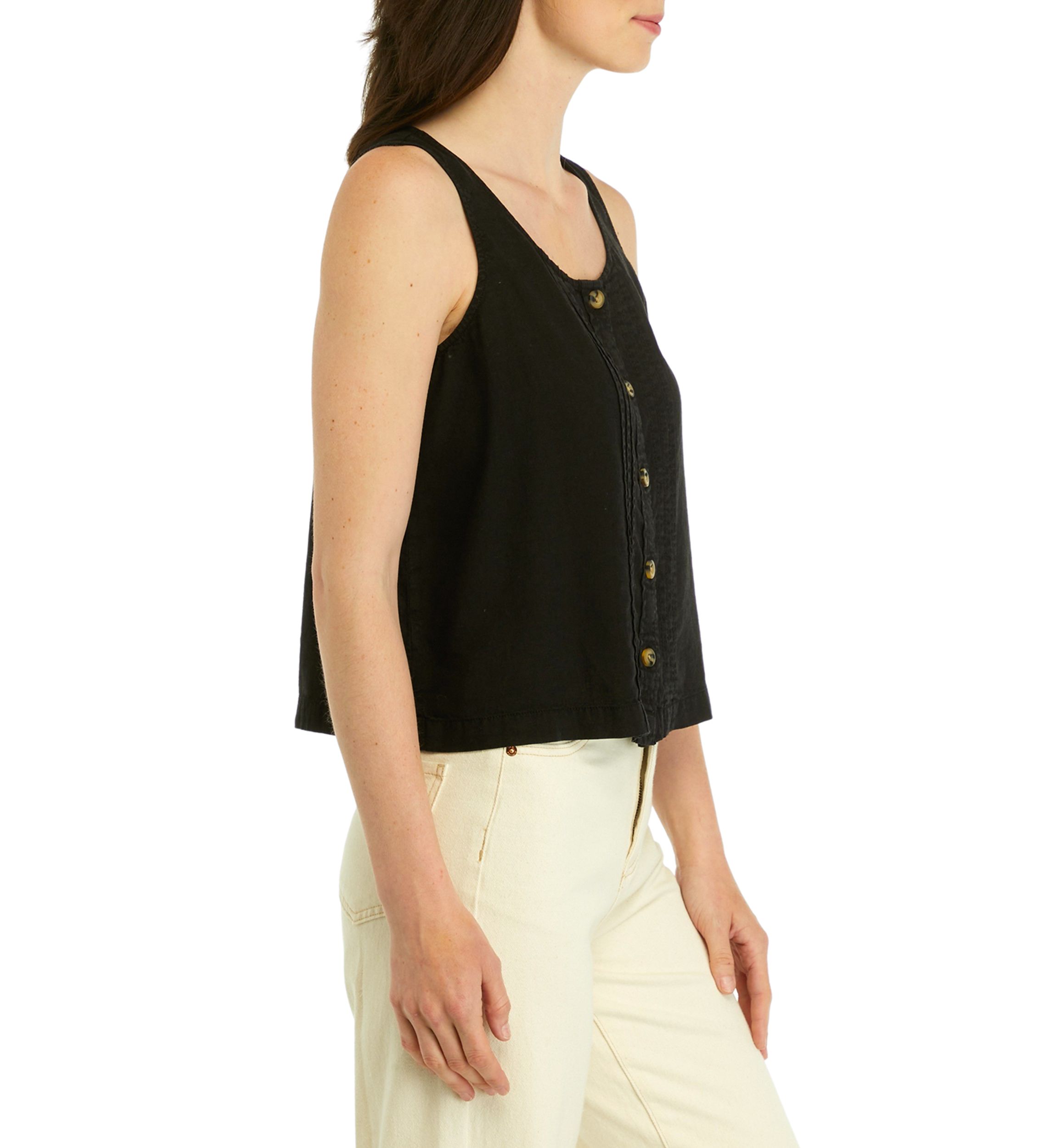 Womens Button Front Tank Top