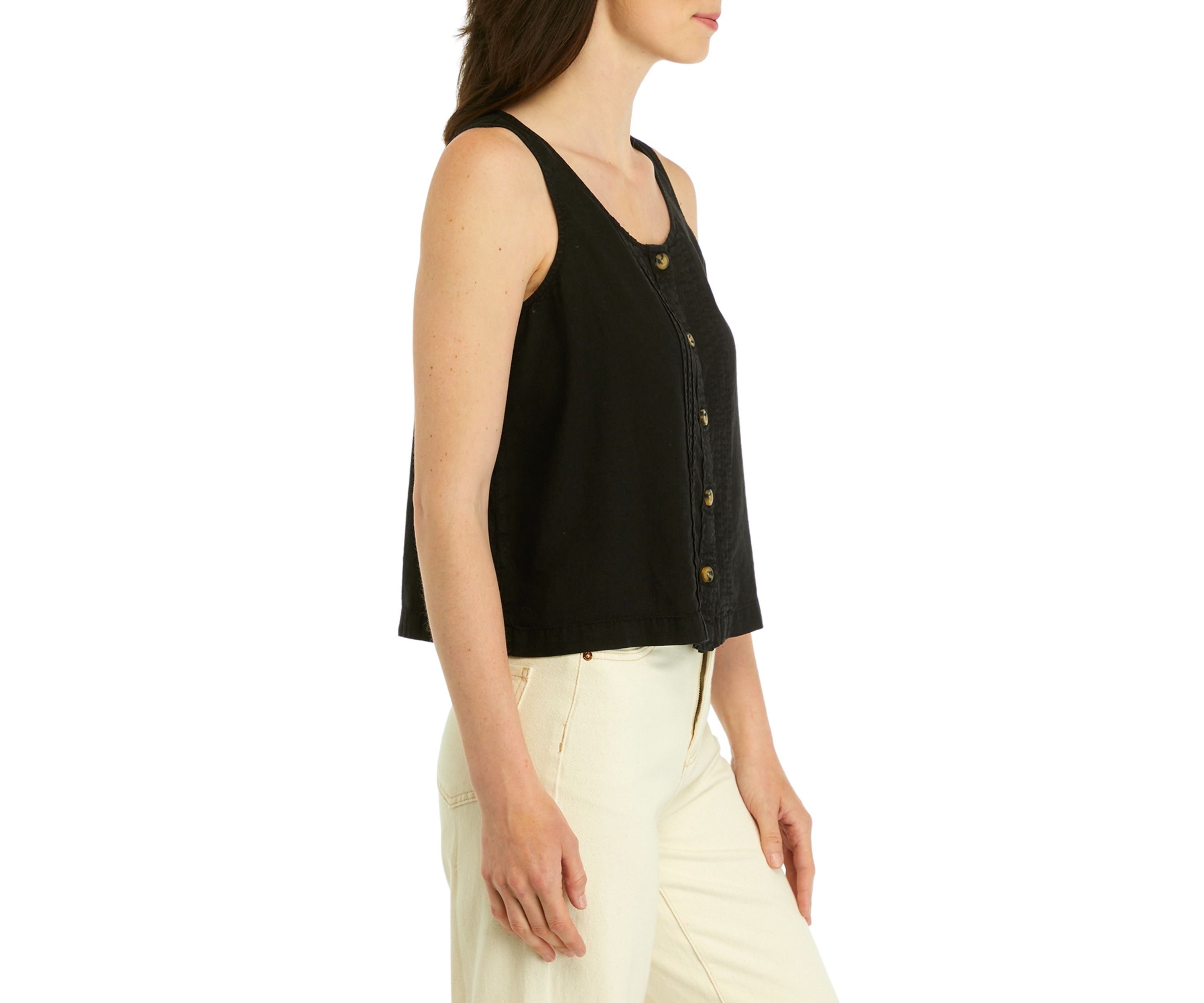 Womens Button Front Tank Top