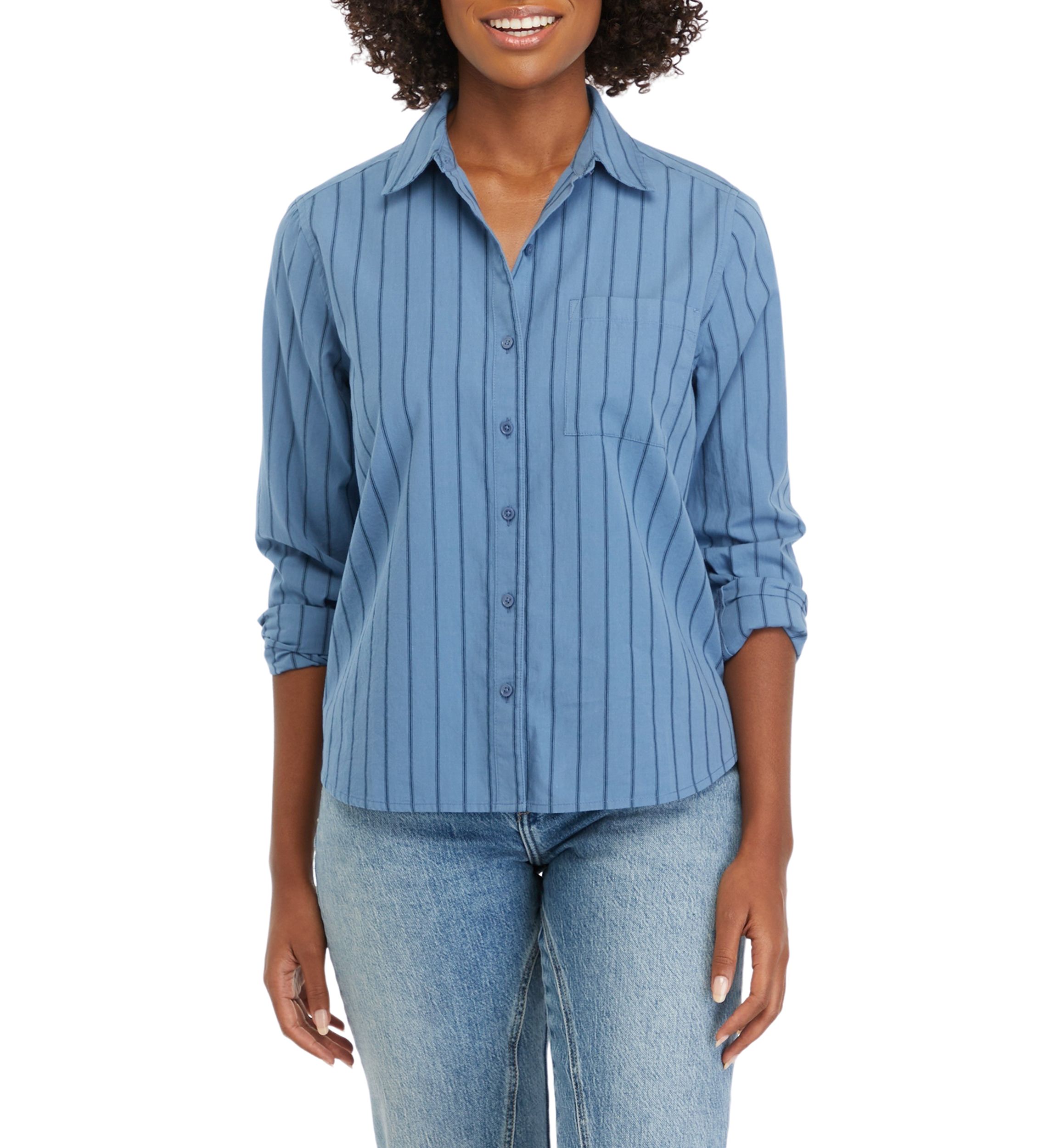 Womens Classic Button Down Shirt