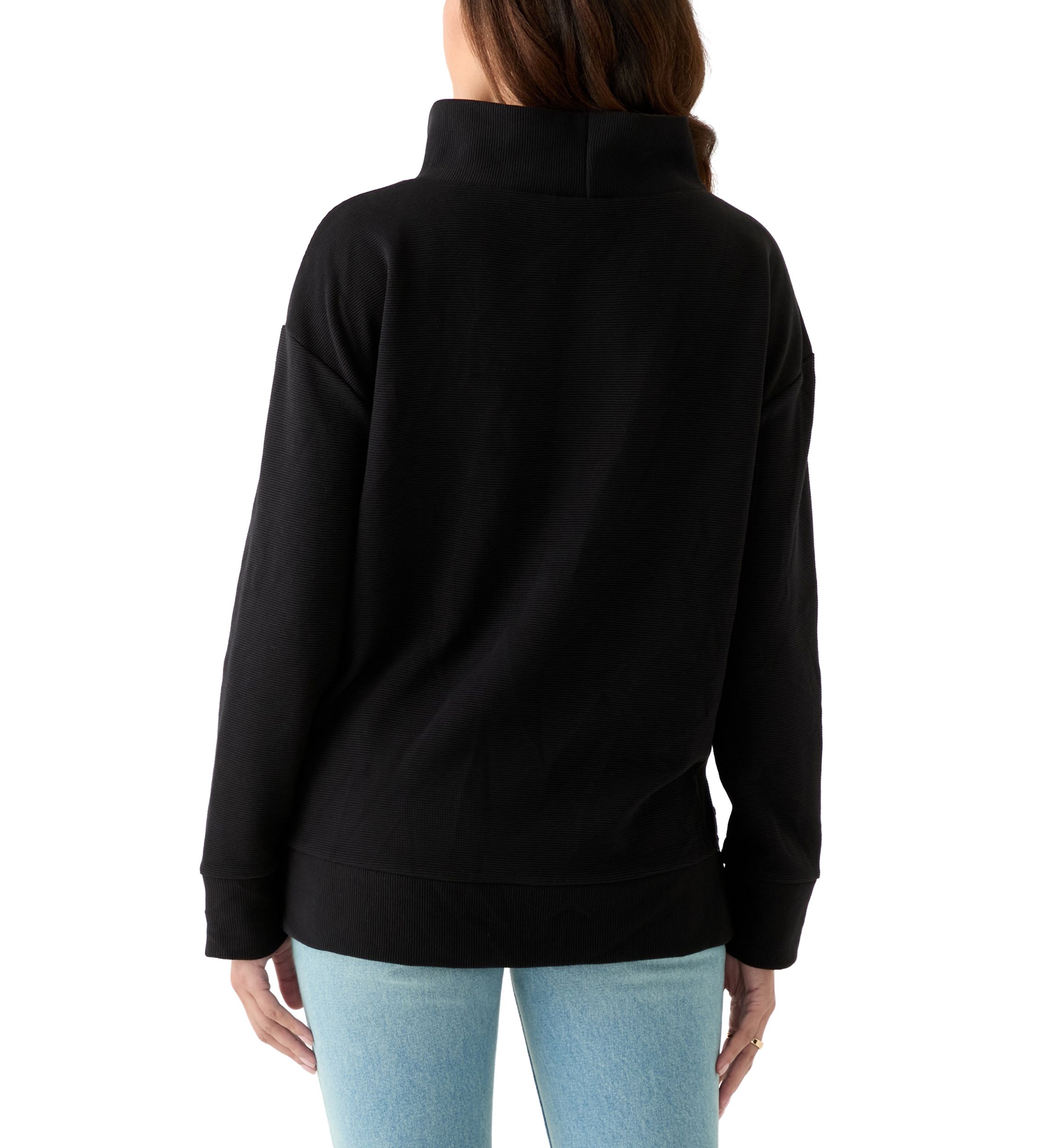 Womens Long Sleeve Ottoman Sweater 