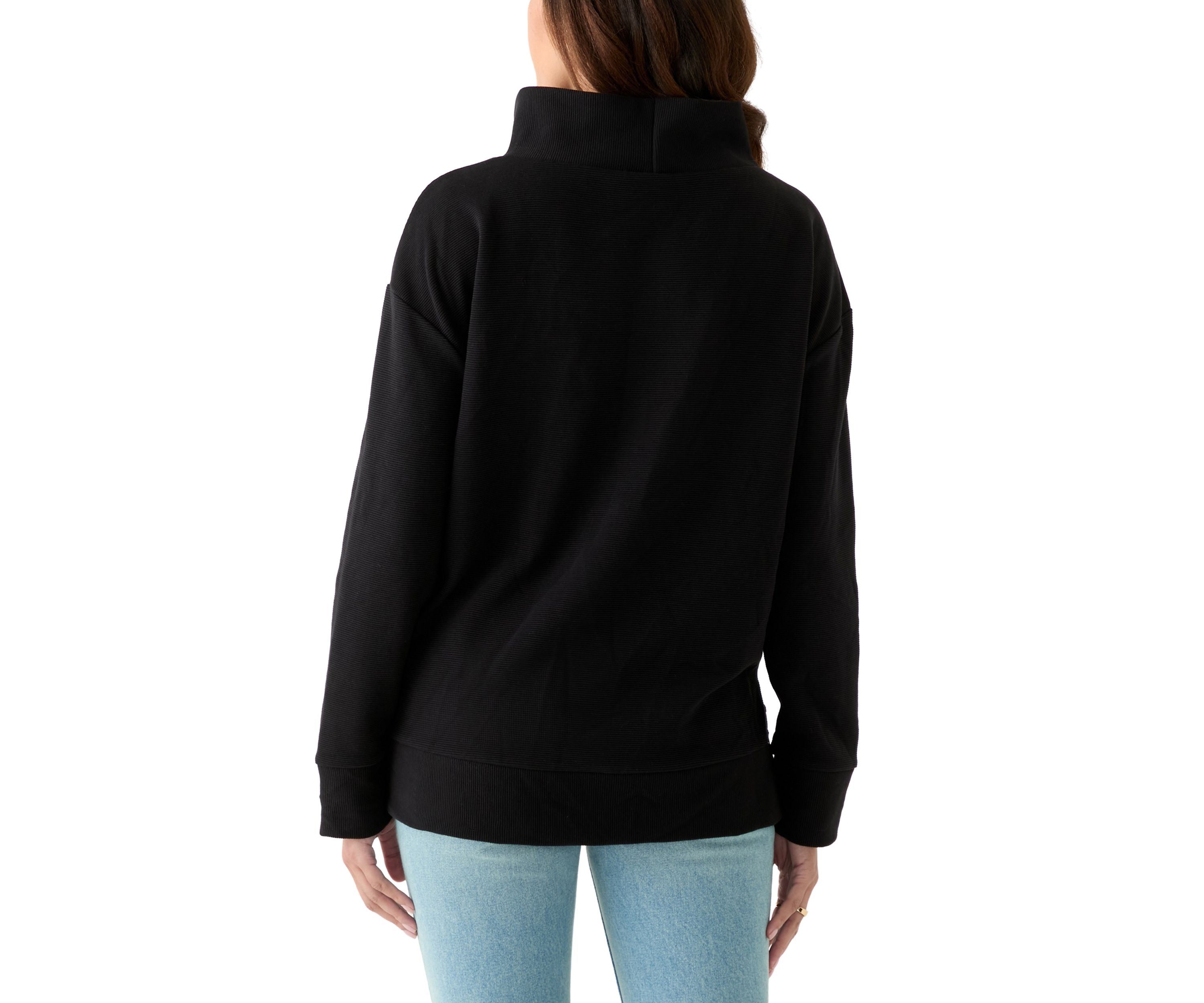 Womens Long Sleeve Ottoman Sweater 