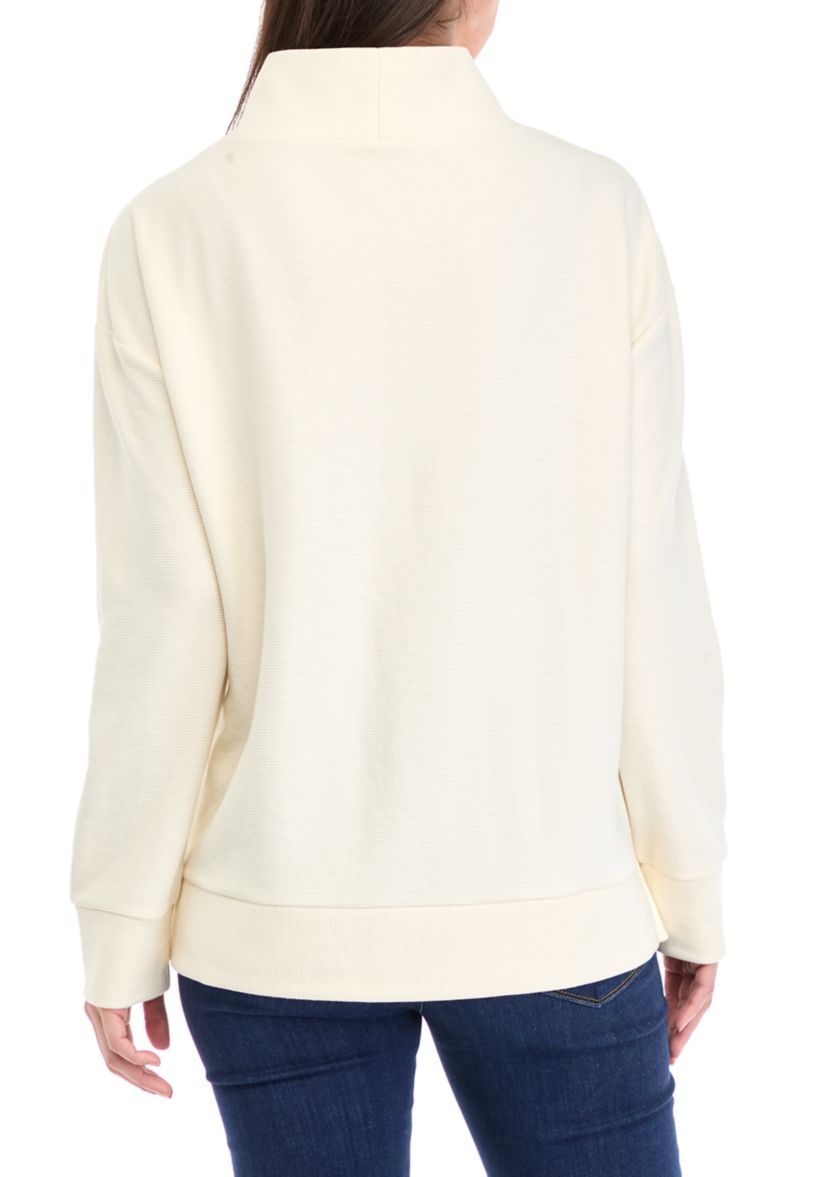 Womens Long Sleeve Ottoman Sweater 