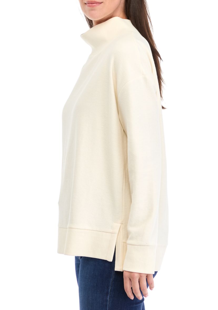 Womens Long Sleeve Ottoman Sweater 