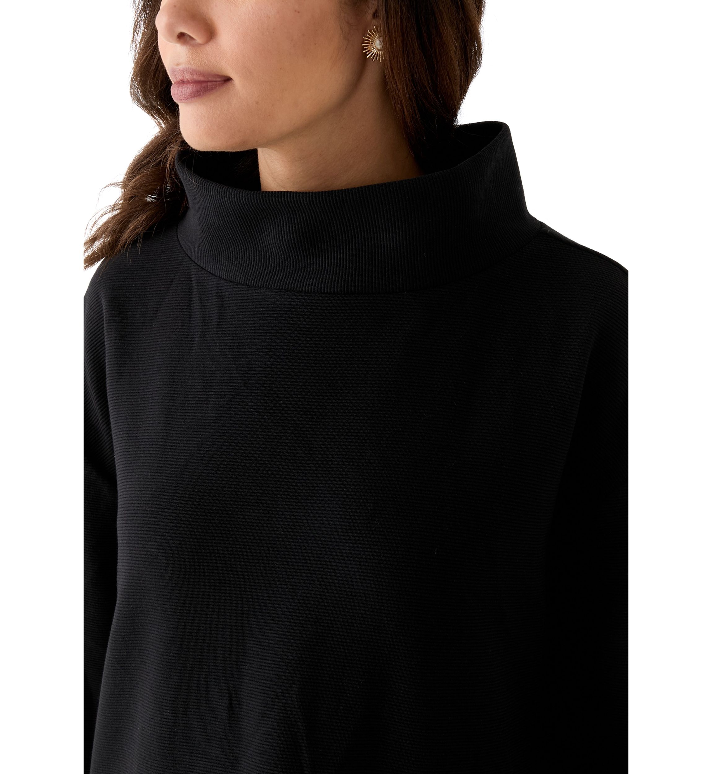 Womens Long Sleeve Ottoman Sweater 