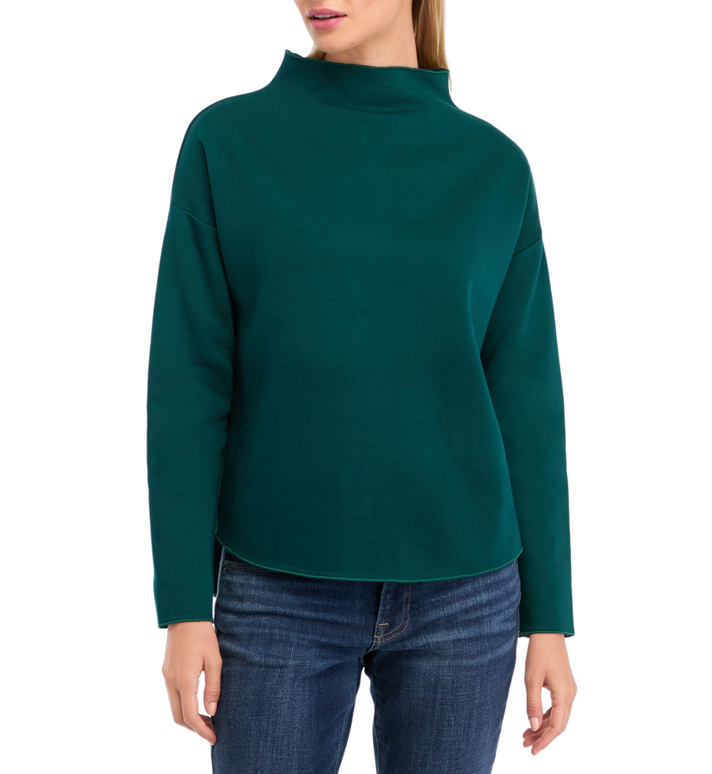 Womens Mock Neck Long Sleeve Sweater 