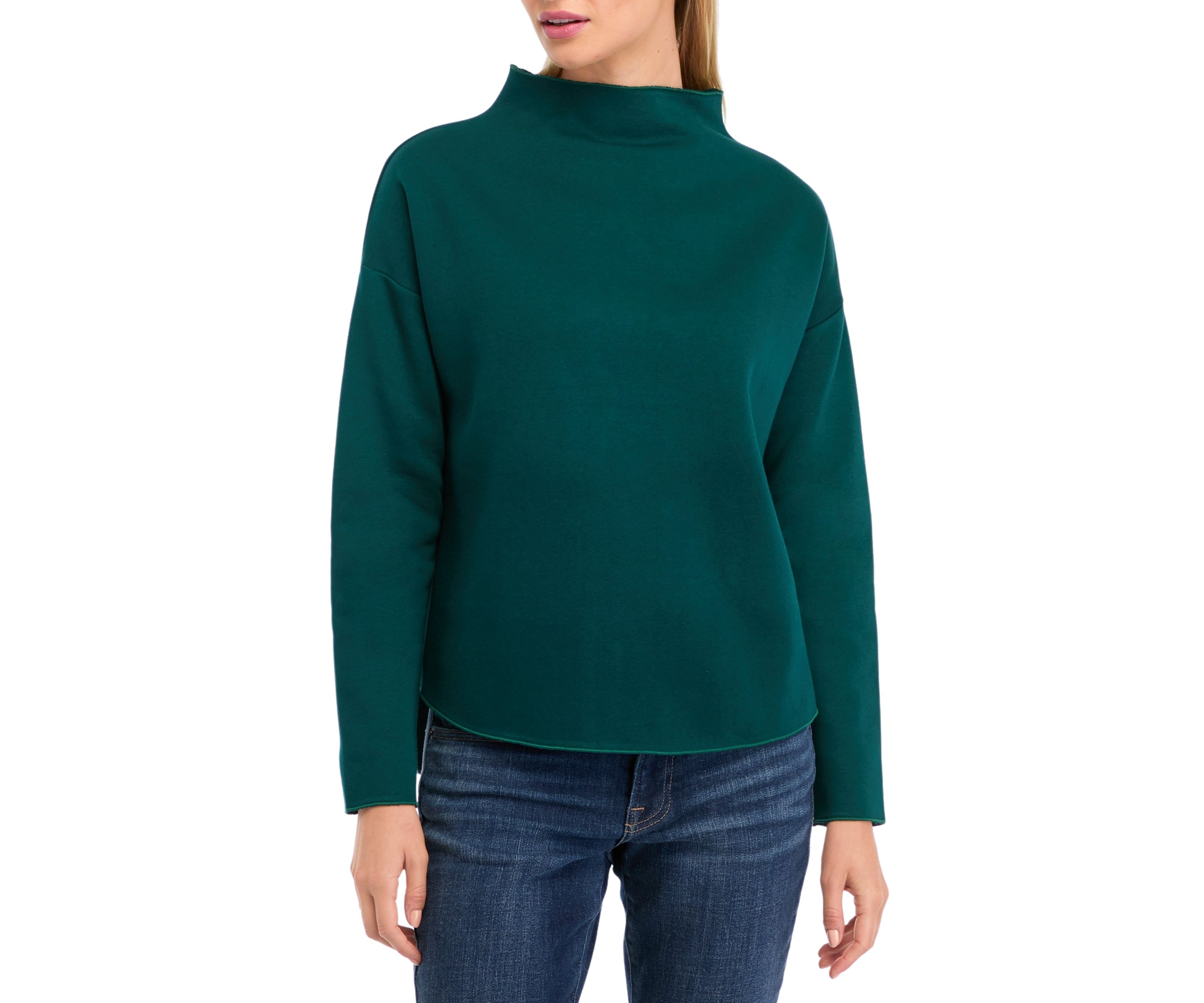 Womens Mock Neck Long Sleeve Sweater 