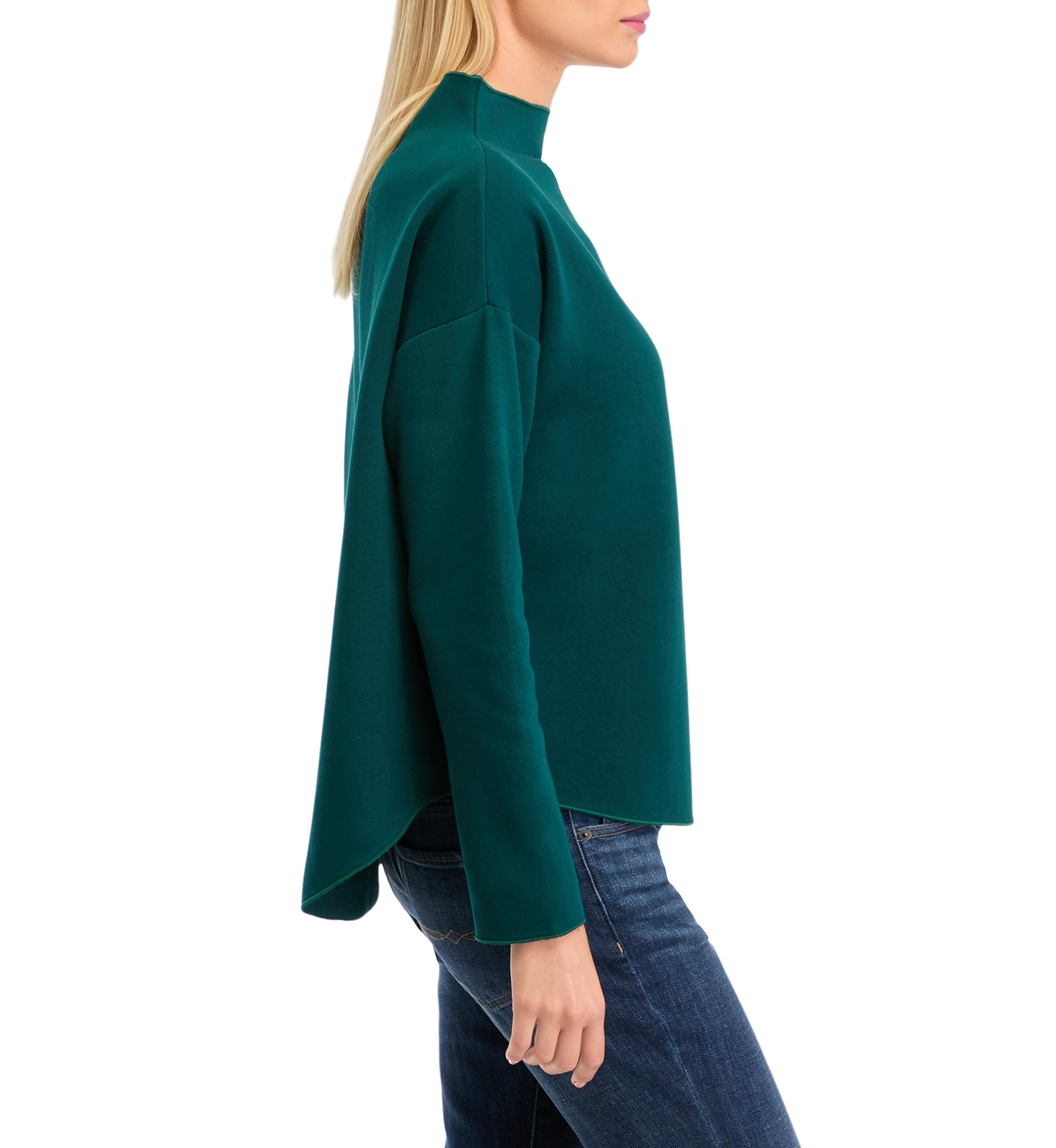 Womens Mock Neck Long Sleeve Sweater 