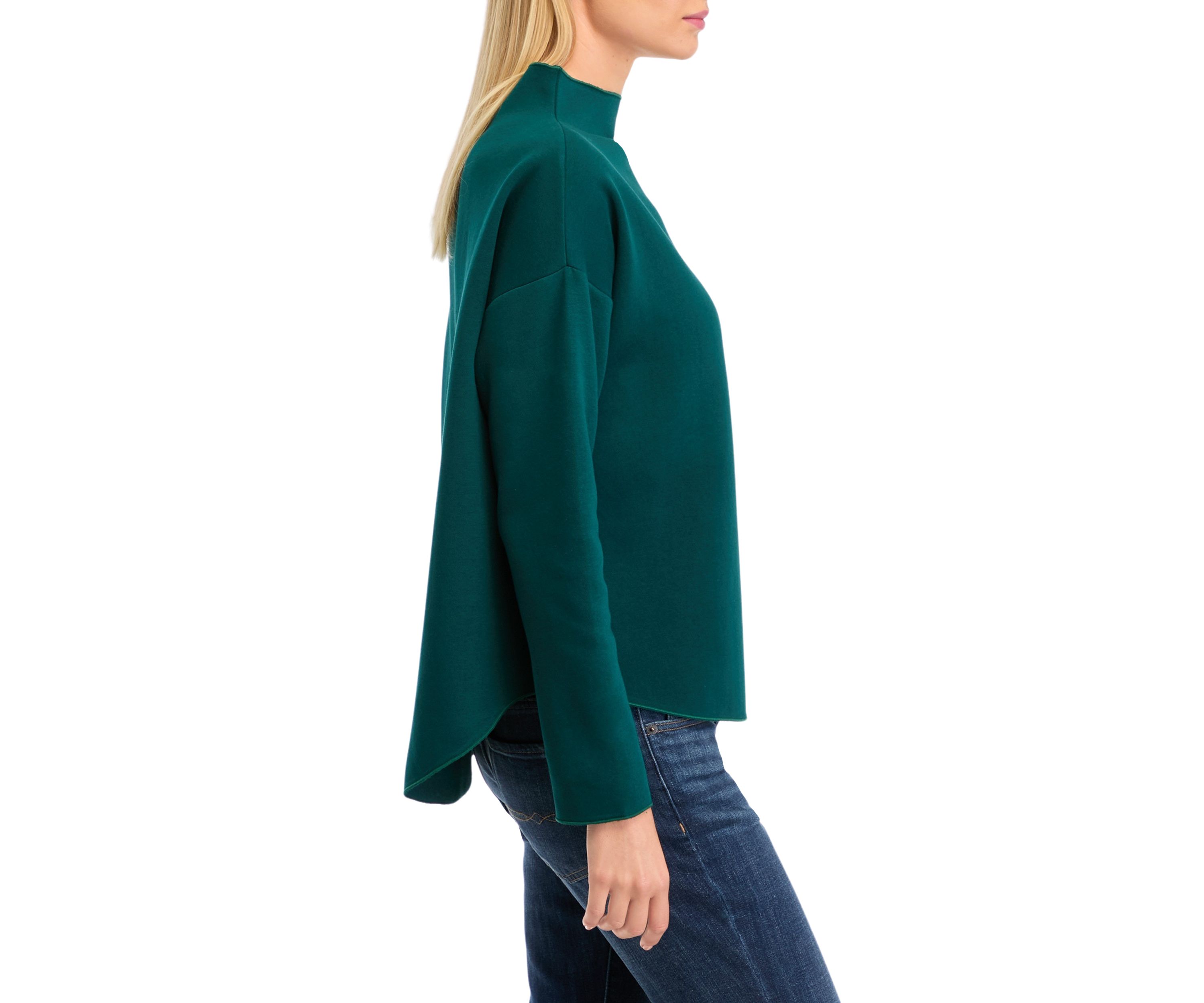 Womens Mock Neck Long Sleeve Sweater 