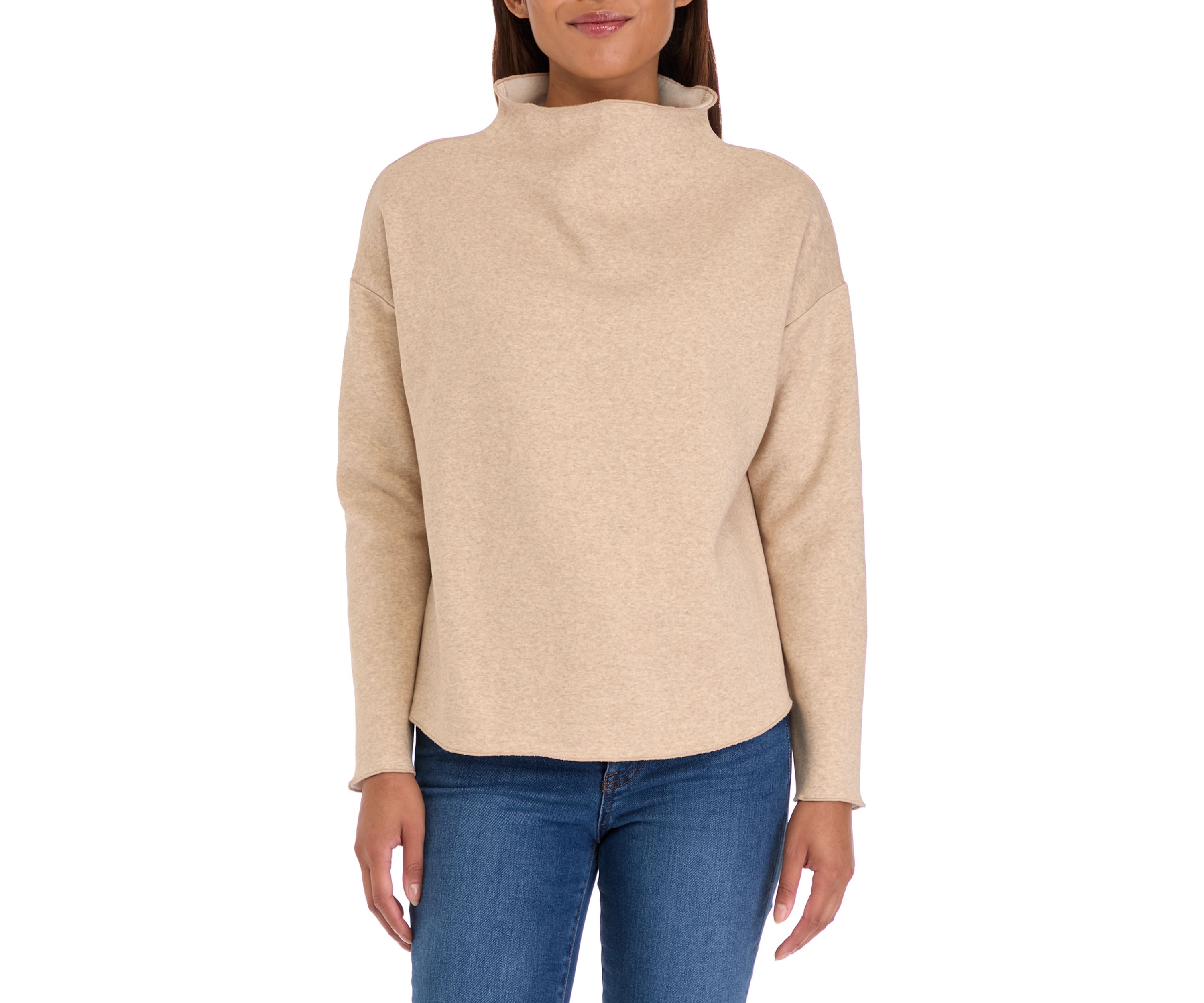 Womens Long Sleeve High Neck Sweatshirt