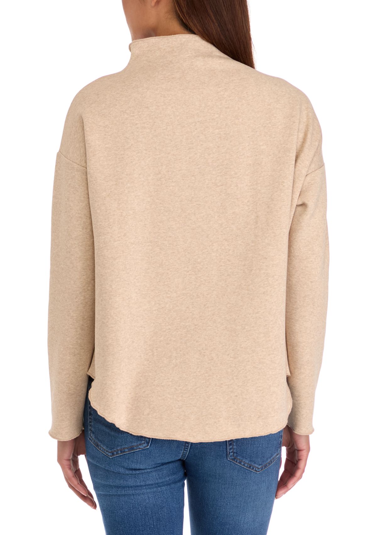 Womens Long Sleeve High Neck Sweatshirt