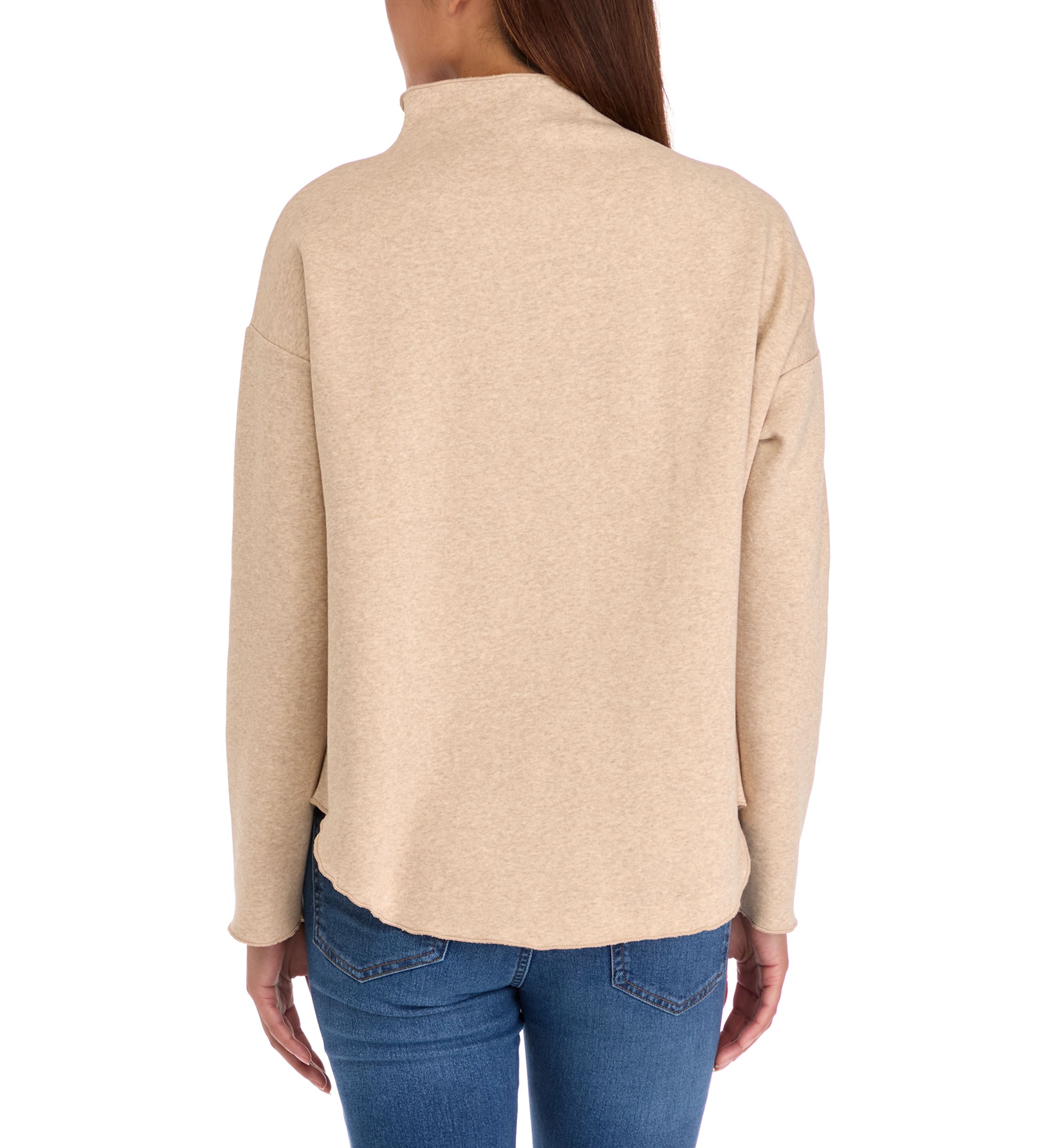 Womens Long Sleeve High Neck Sweatshirt