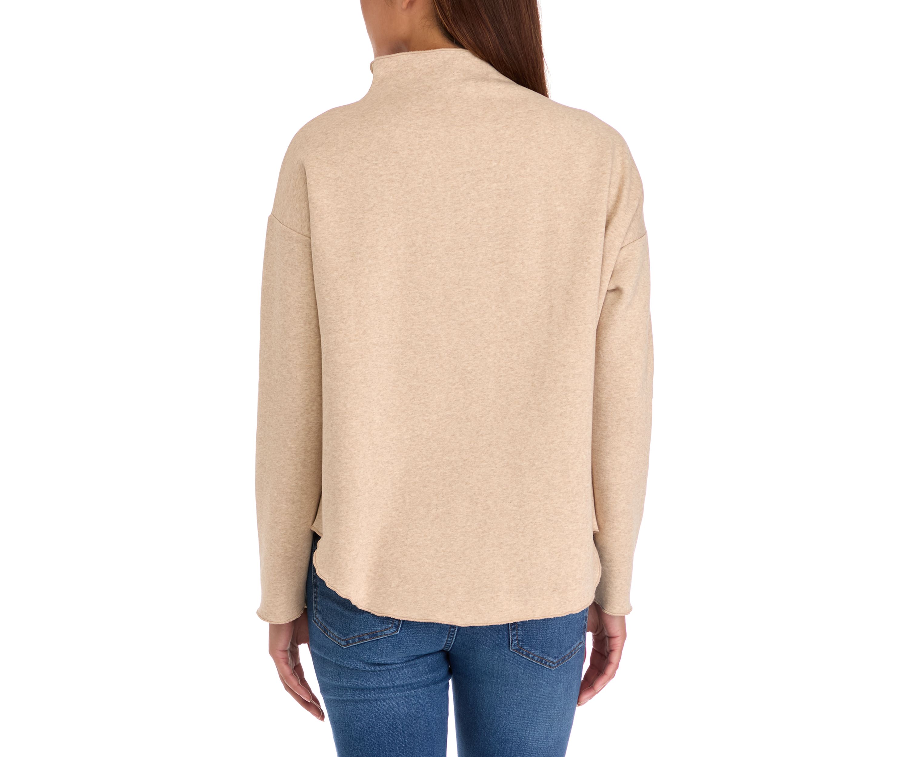 Womens Long Sleeve High Neck Sweatshirt