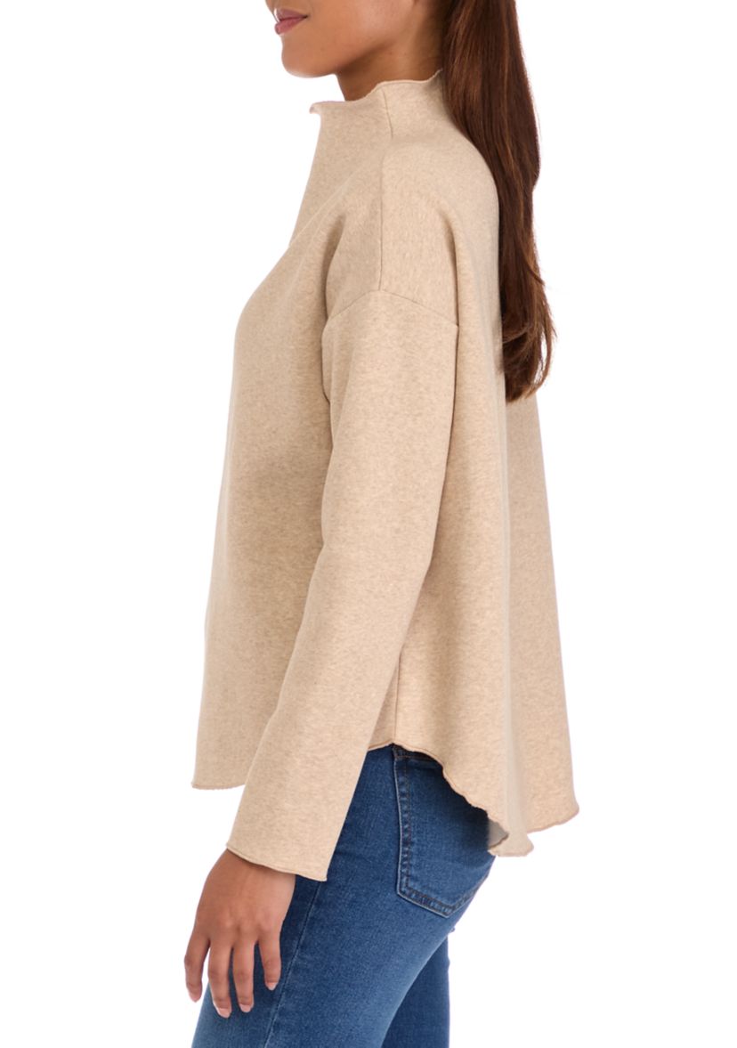 Womens Long Sleeve High Neck Sweatshirt