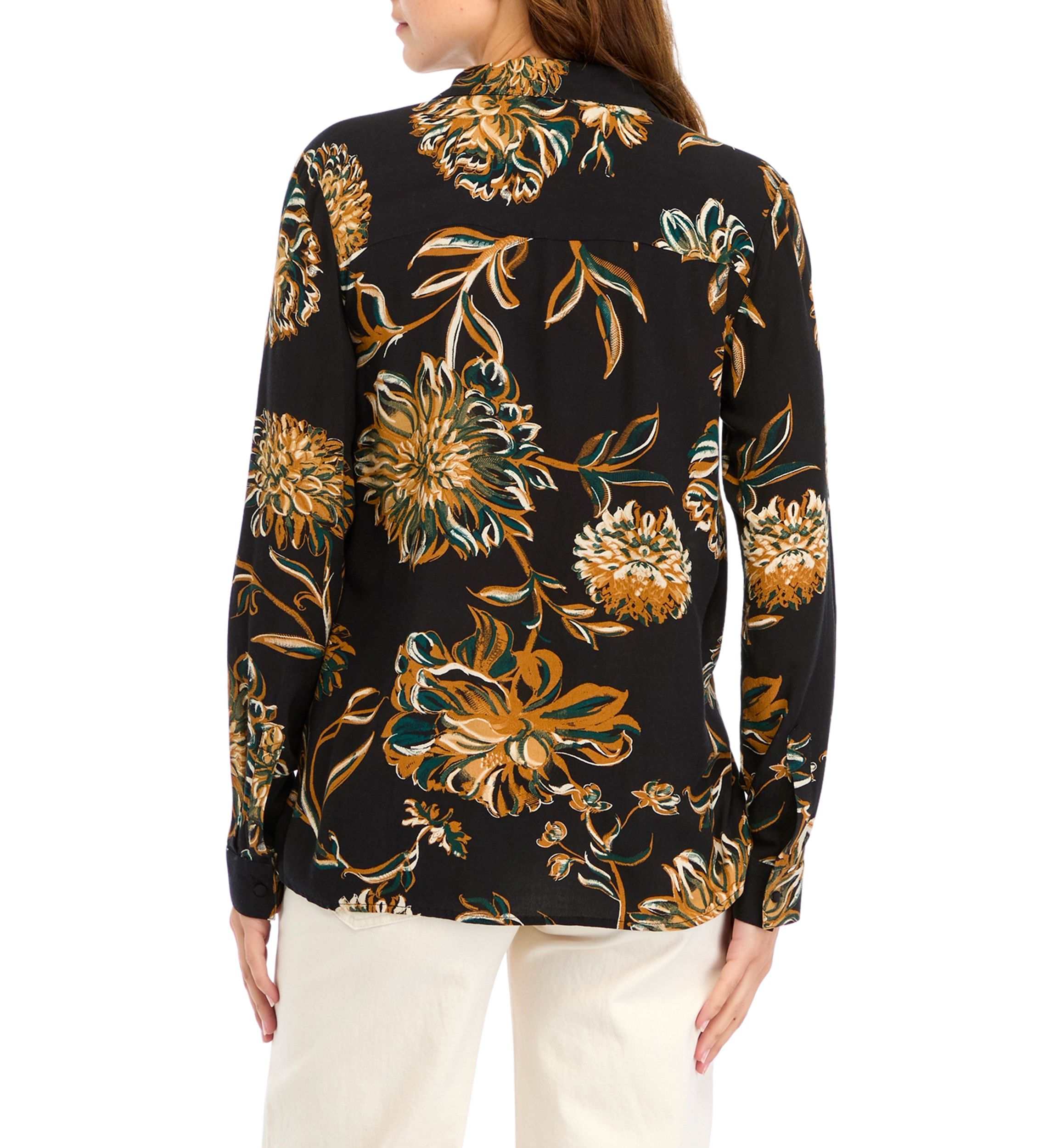 Womens Printed Button Down Shirt 