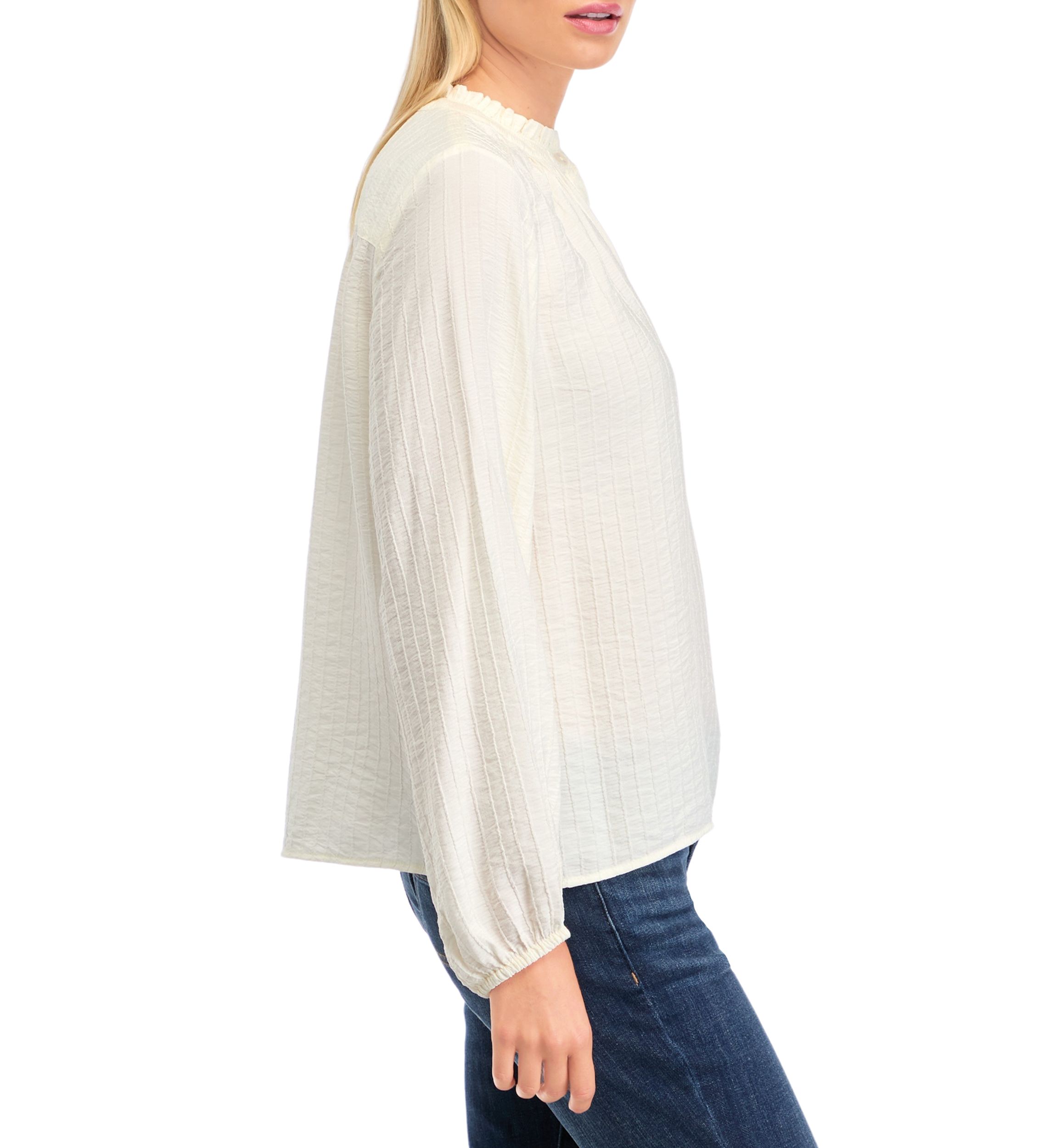 Womens Textured Popover Top