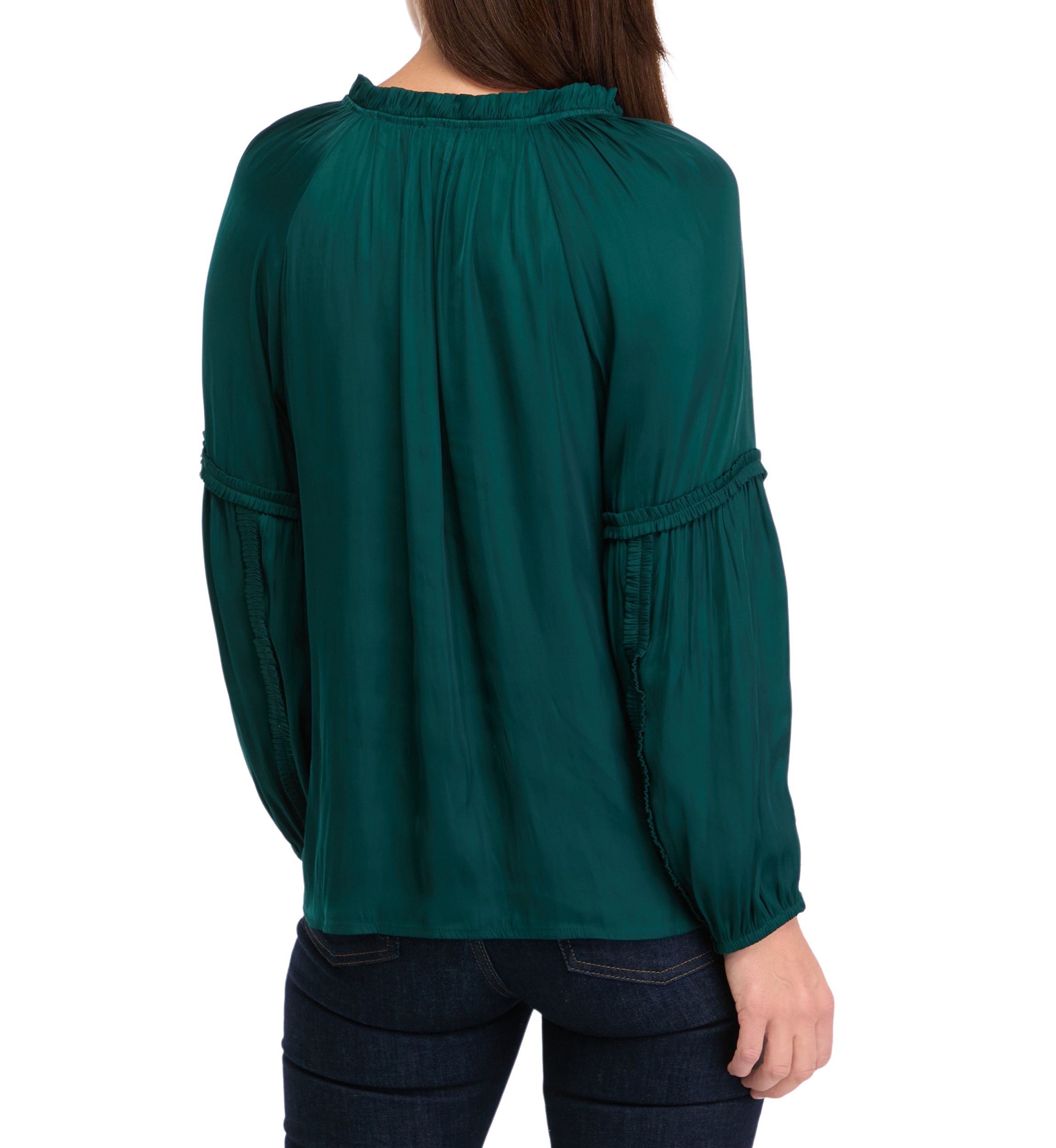 Womens Ruffle Neck Blouse