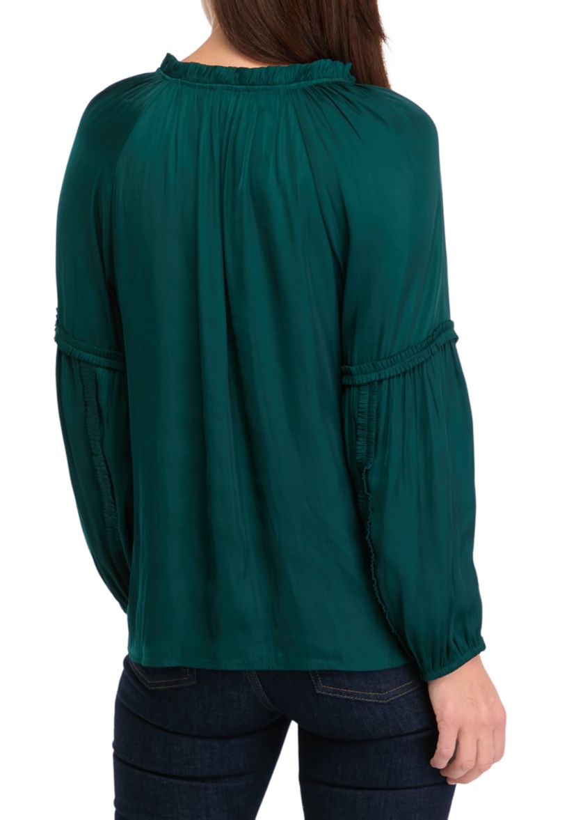 Womens Ruffle Neck Blouse