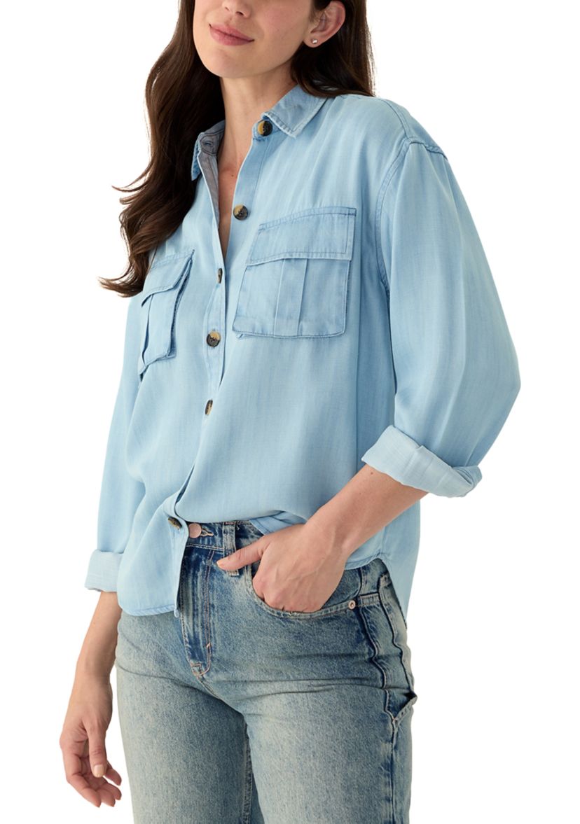 Womens Long Sleeve Utility Shirt