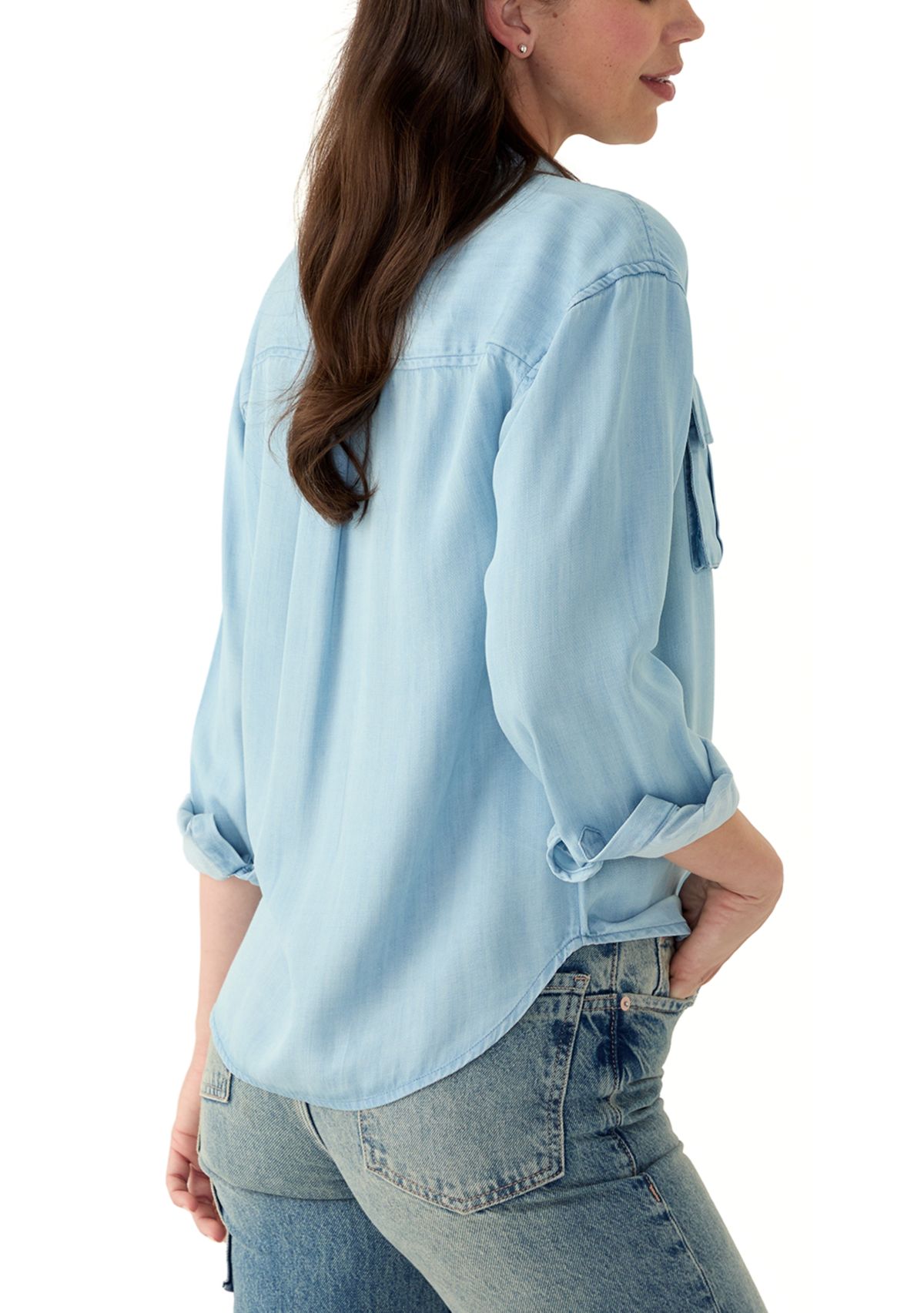 Womens Long Sleeve Utility Shirt