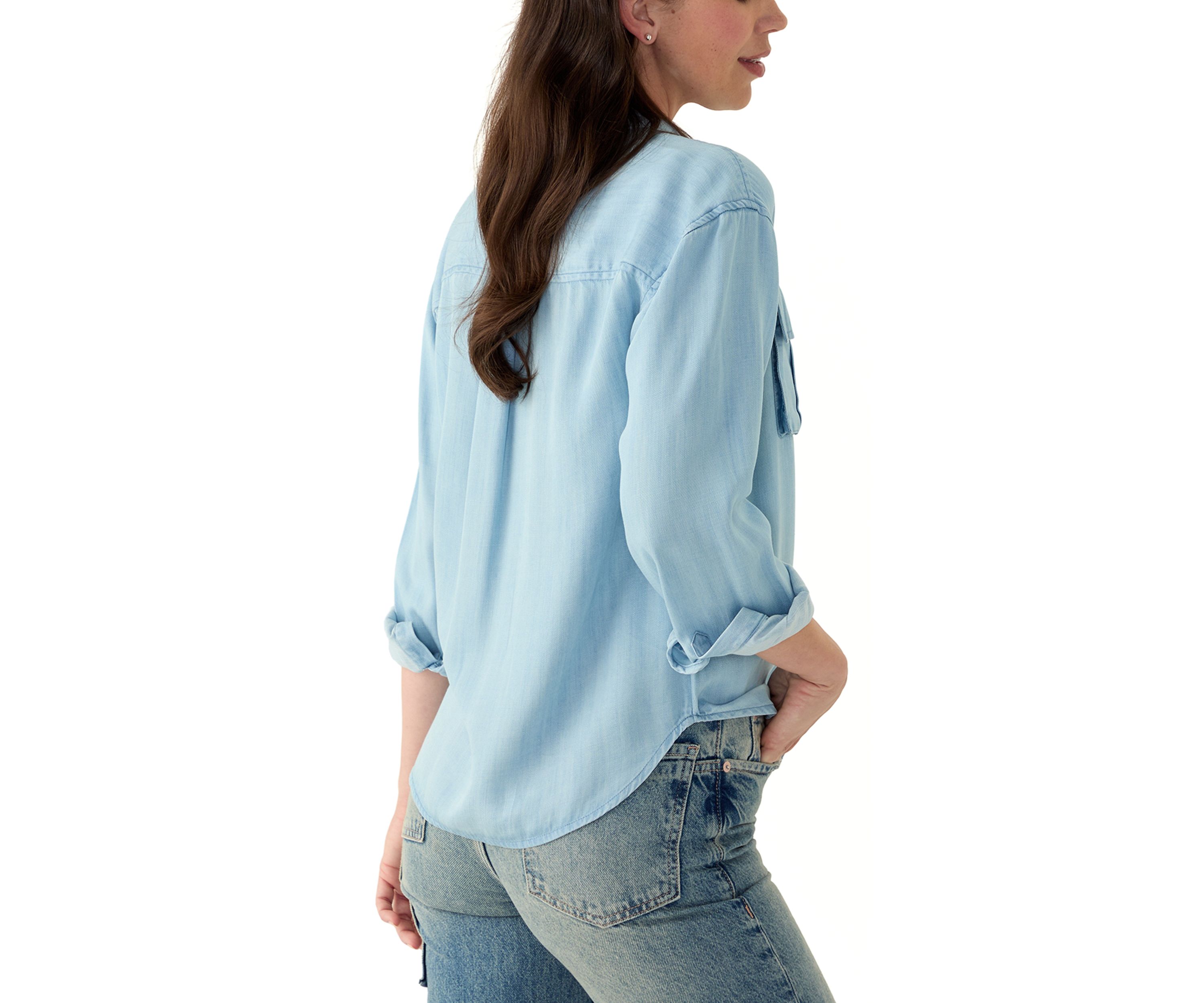 Womens Long Sleeve Utility Shirt