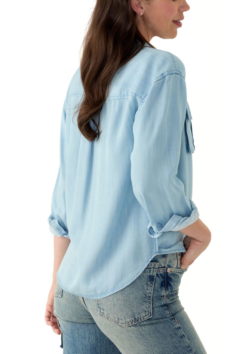 Womens Long Sleeve Utility Shirt