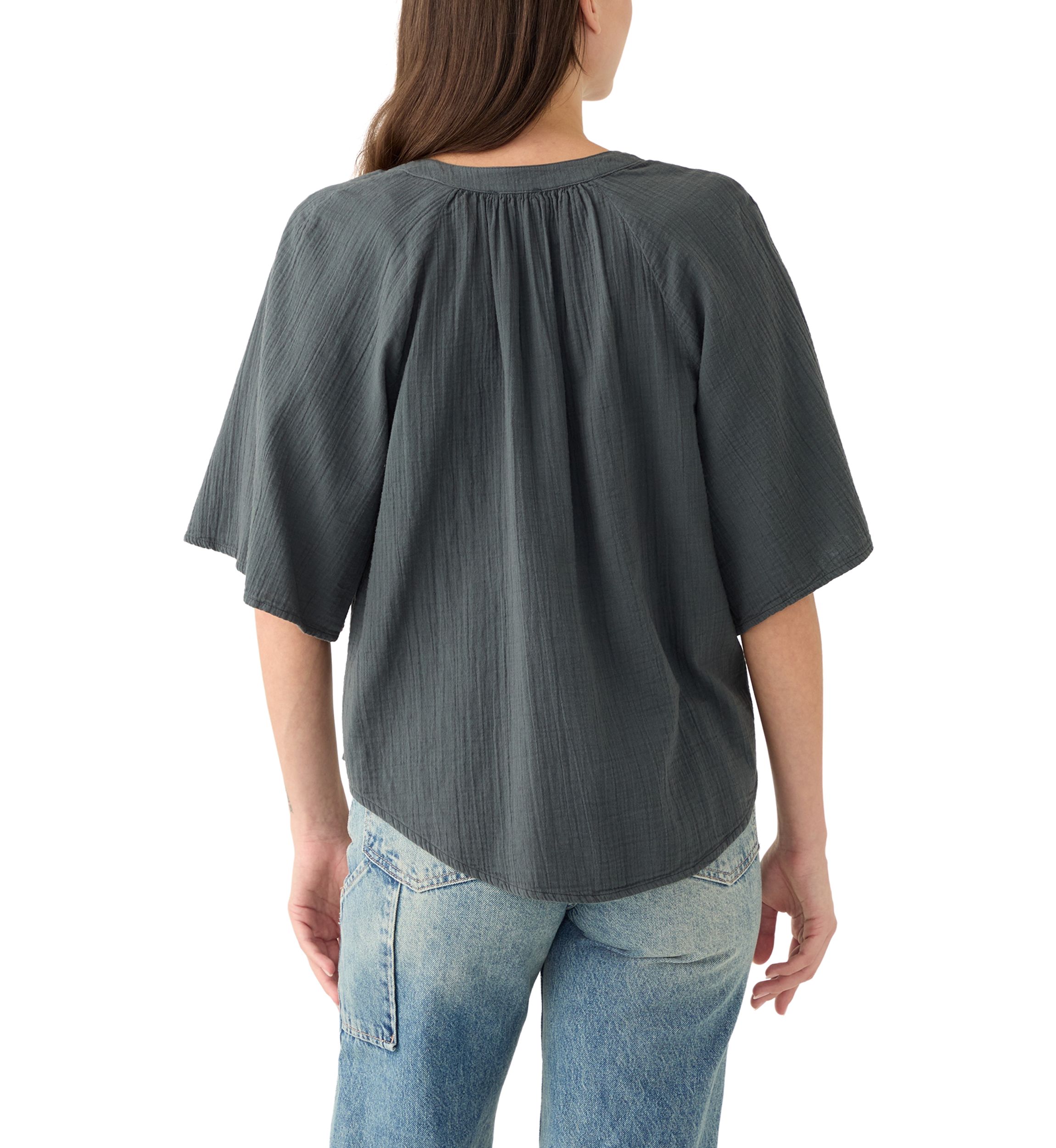 Womens Bell Sleeve Popover T-Shirt