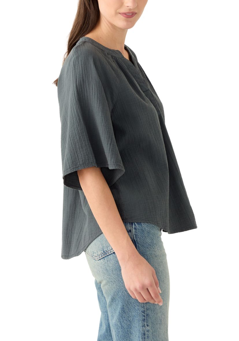 Womens Bell Sleeve Popover T-Shirt