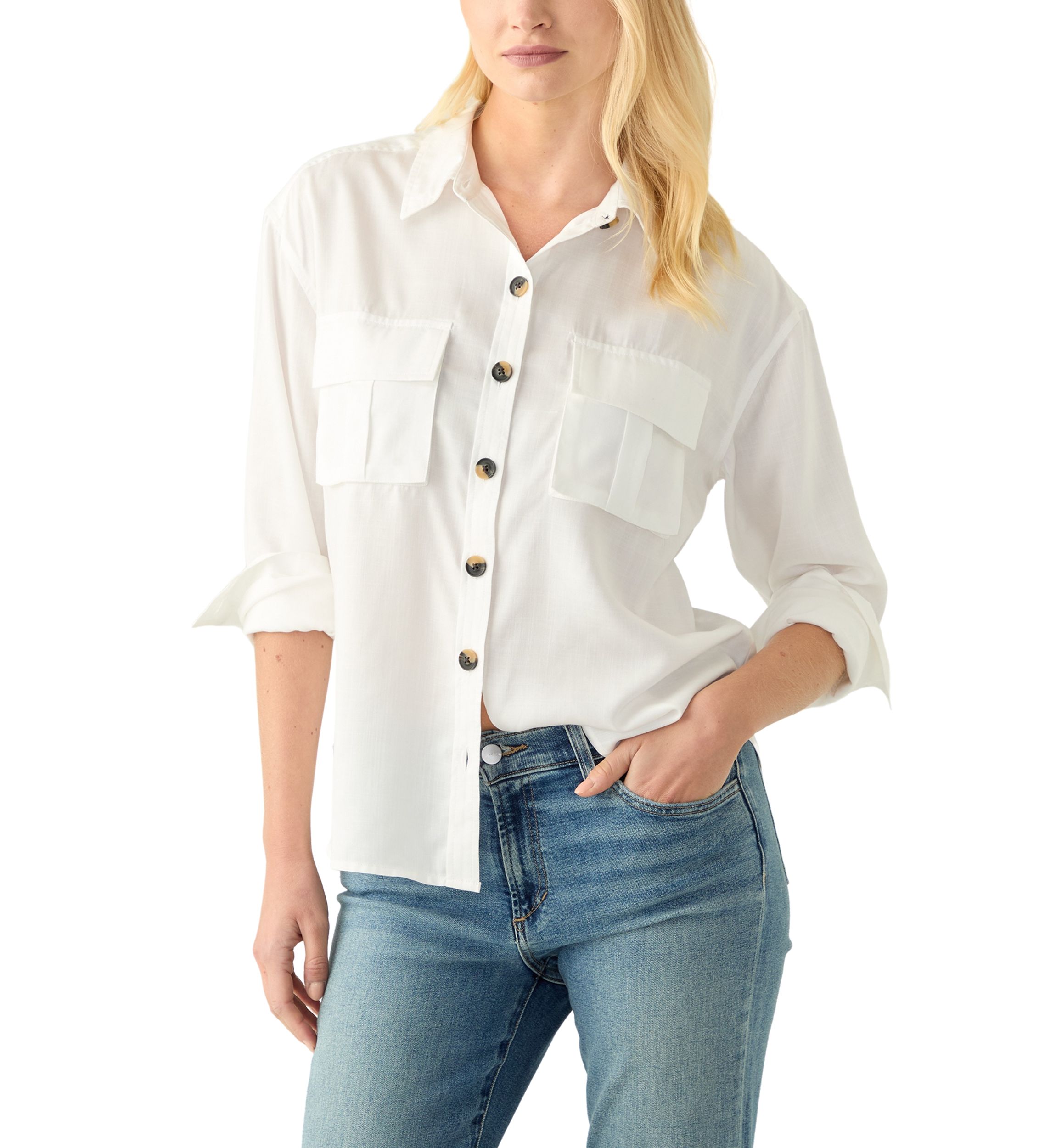 Womens Long Sleeve Utility Shirt
