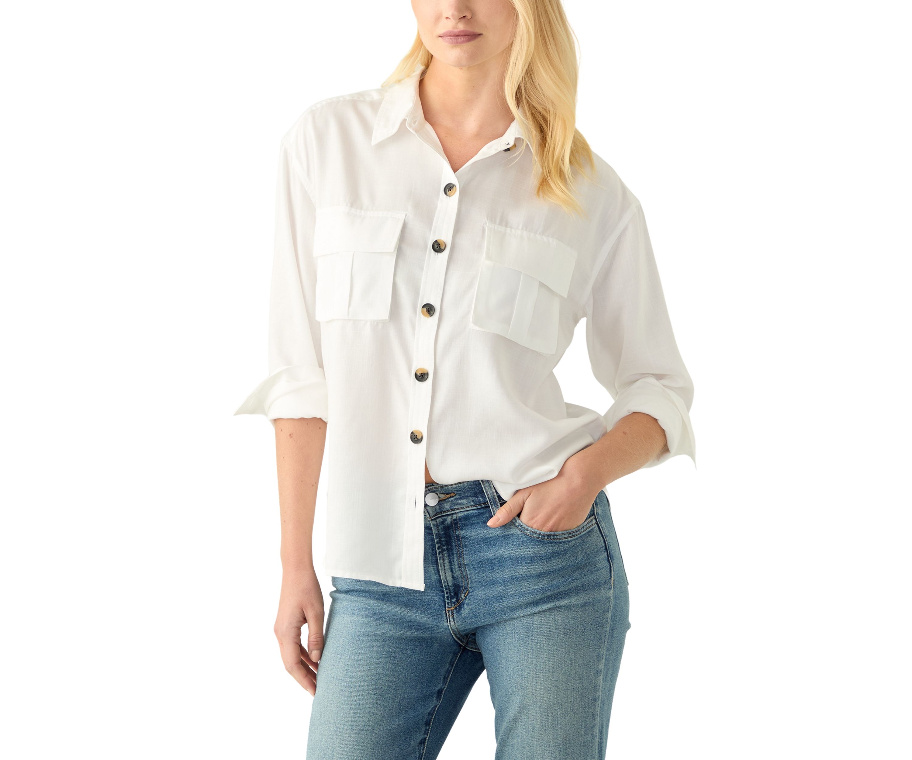 Womens Long Sleeve Utility Shirt