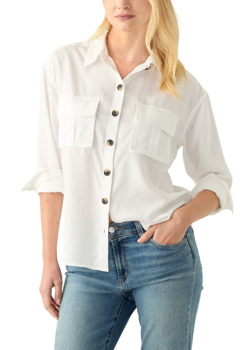 Womens Long Sleeve Utility Shirt